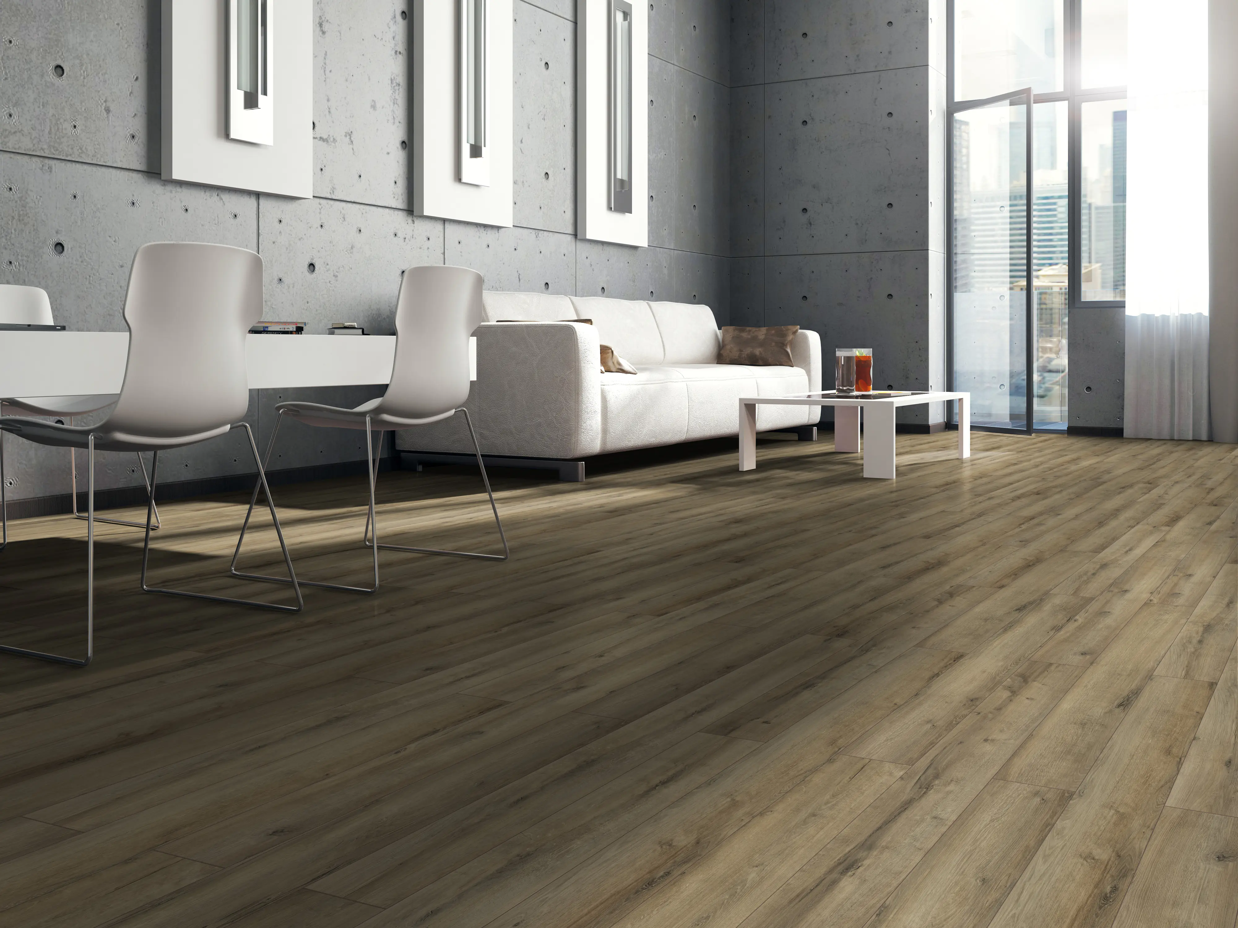 Classen Laminat Megaloc Aquaprotect 128,5 x 19,2 cm 8 mm Oak natural grey