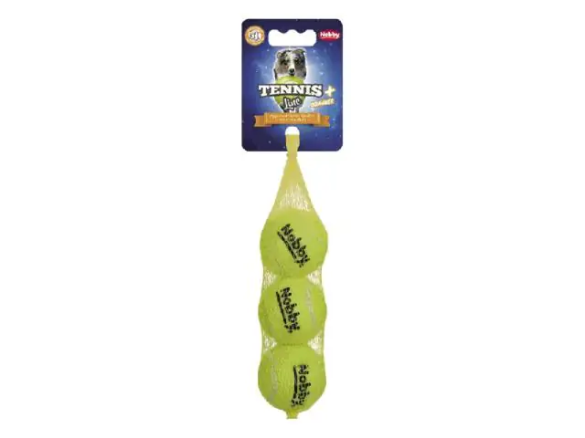 Nobby Tennisball mit Squeaker S 5,0 cm 3er Netz