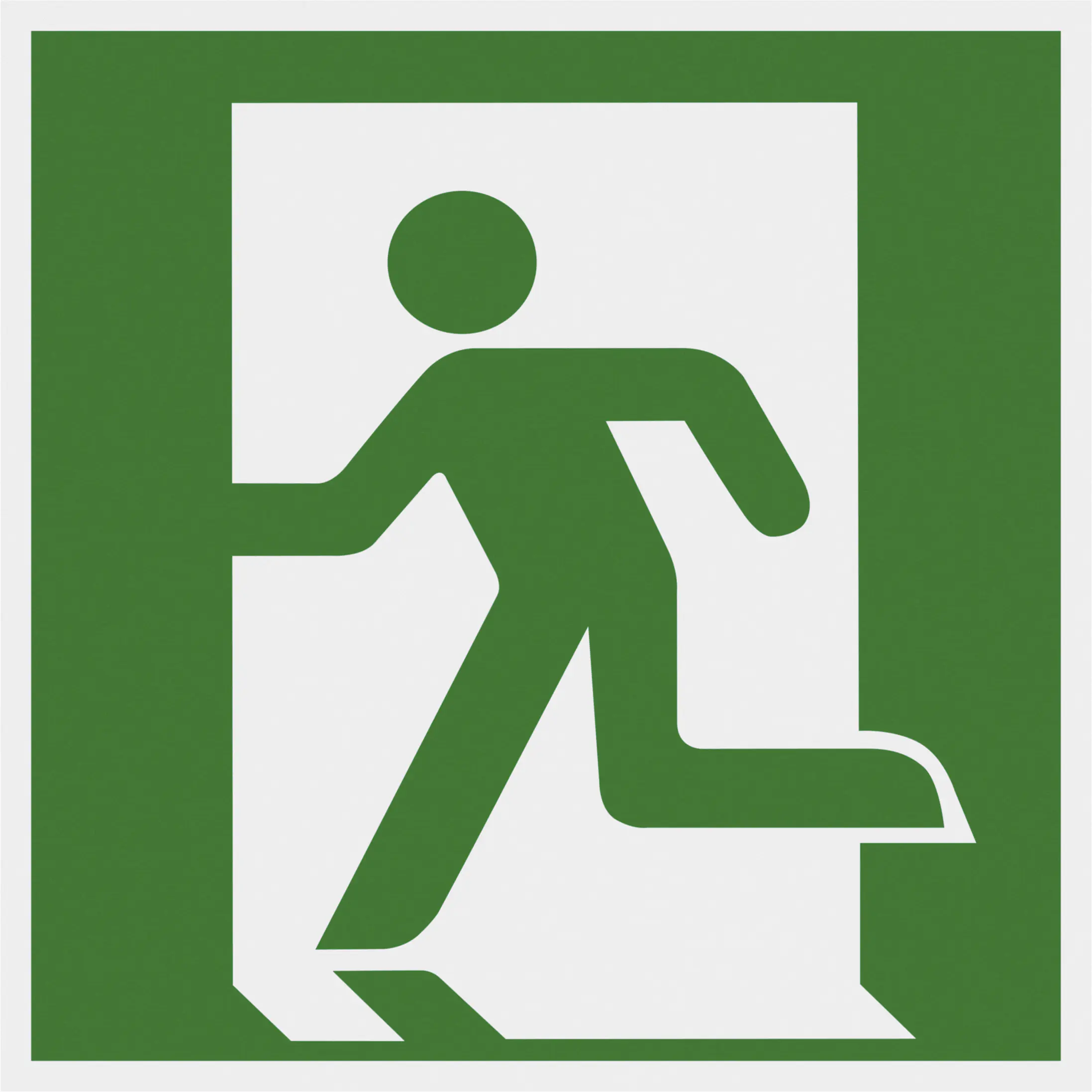 Metafranc Hinweisschild Notausgang links 150 x 150 mm nachtleuchtend