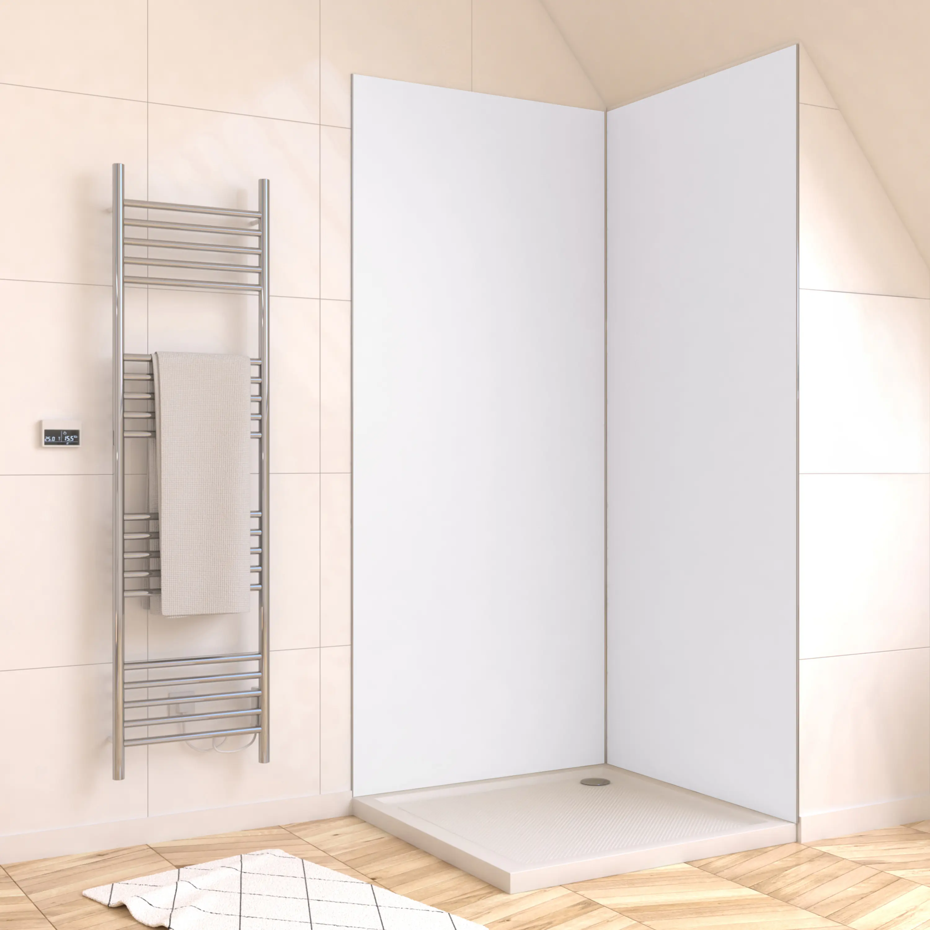 DSK Duschrückwand Panel Satin White 90 x 210 cm