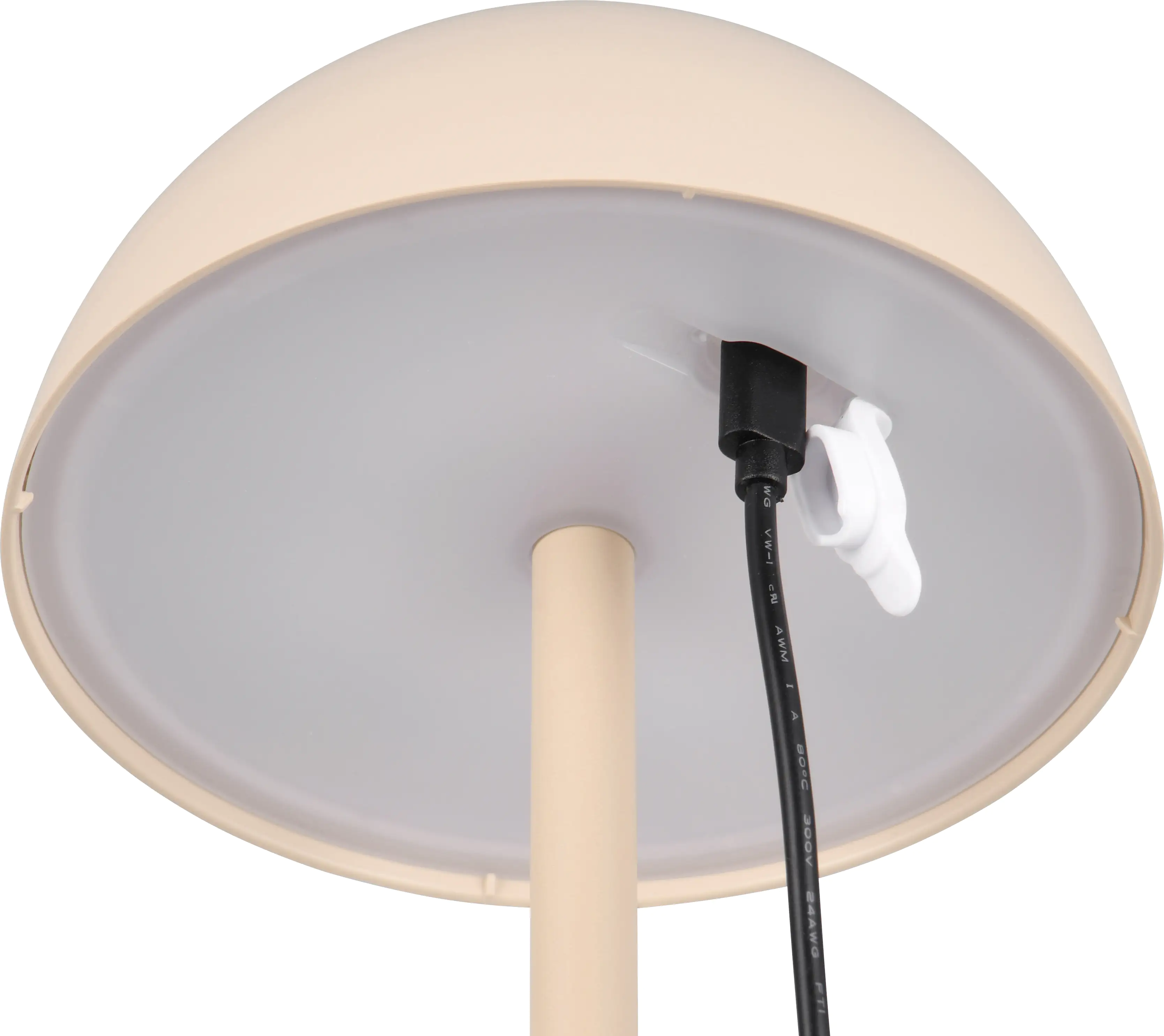 Reality Leuchten LED Akku-Tischleuchte Ricardo sand 30 cm warmweiß
