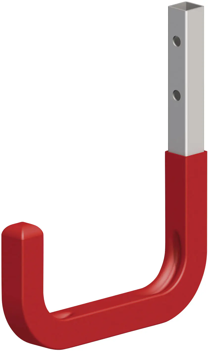 alfer Wandhaken, gummiert 115 mm 115 x 140 mm Stahl verzinkt rot gummiert