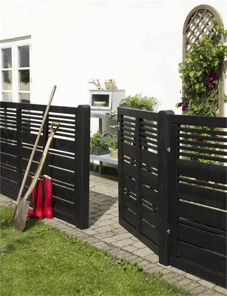 Plus Sichtschutzelement Silence 176 x 110 cm schwarz