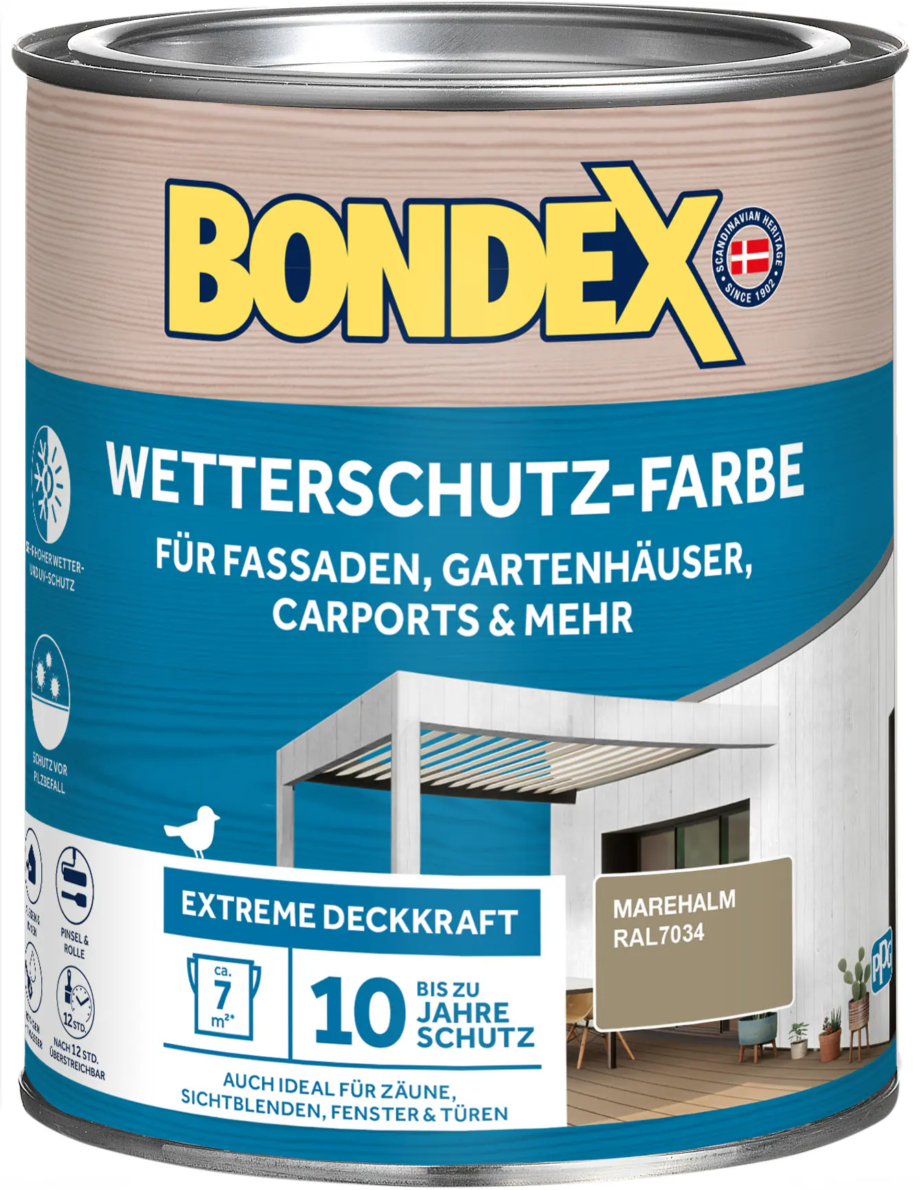 Bondex Wetterschutzfarbe 2,5 L 0,75 L marehalm