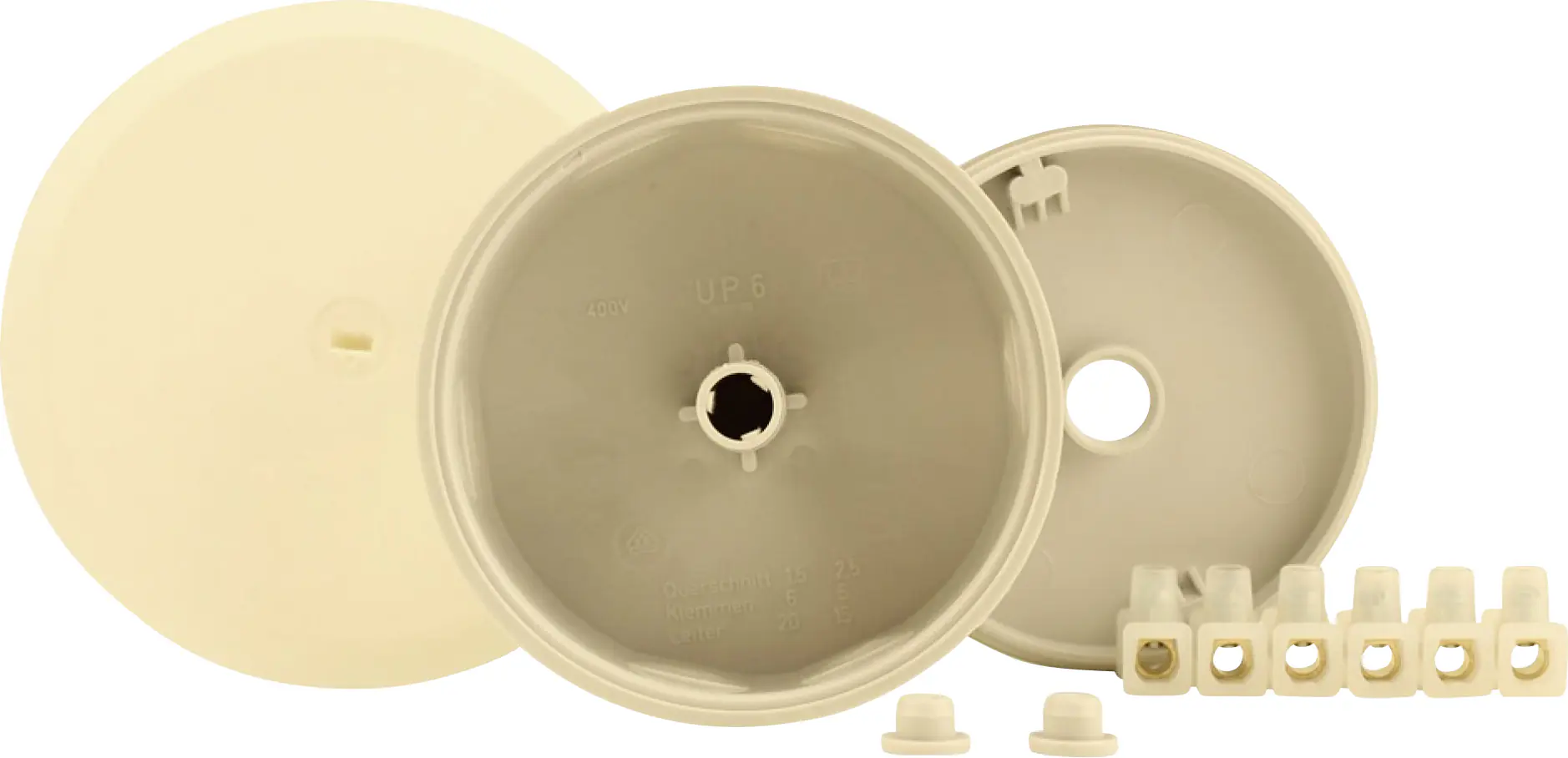 SPELSBERG Unterputz-Abzweigdose rund mit Deckel IP54 32mm