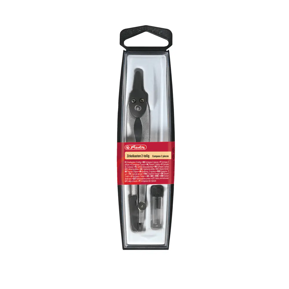 herlitz Zirkelkasten schwarz 2 teilig