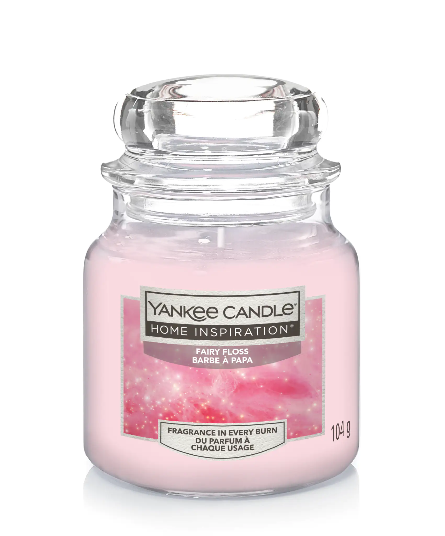 Yankee Candle Duftkerze Kleines Glas Fairy Floss 104 g, rosa