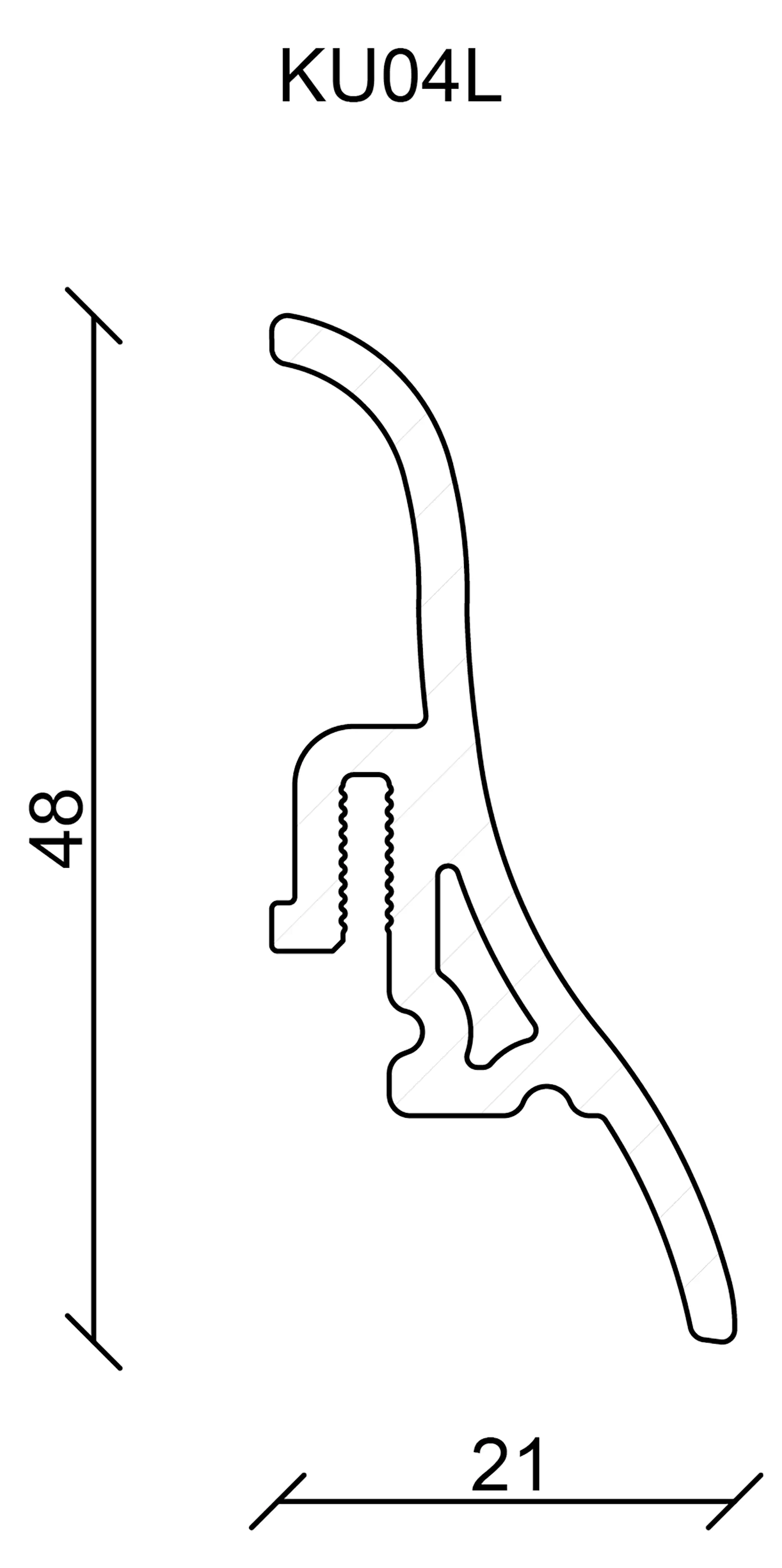 FN Neuhofer Fußleiste 250 cm 48 x 21 mm Ahorn select