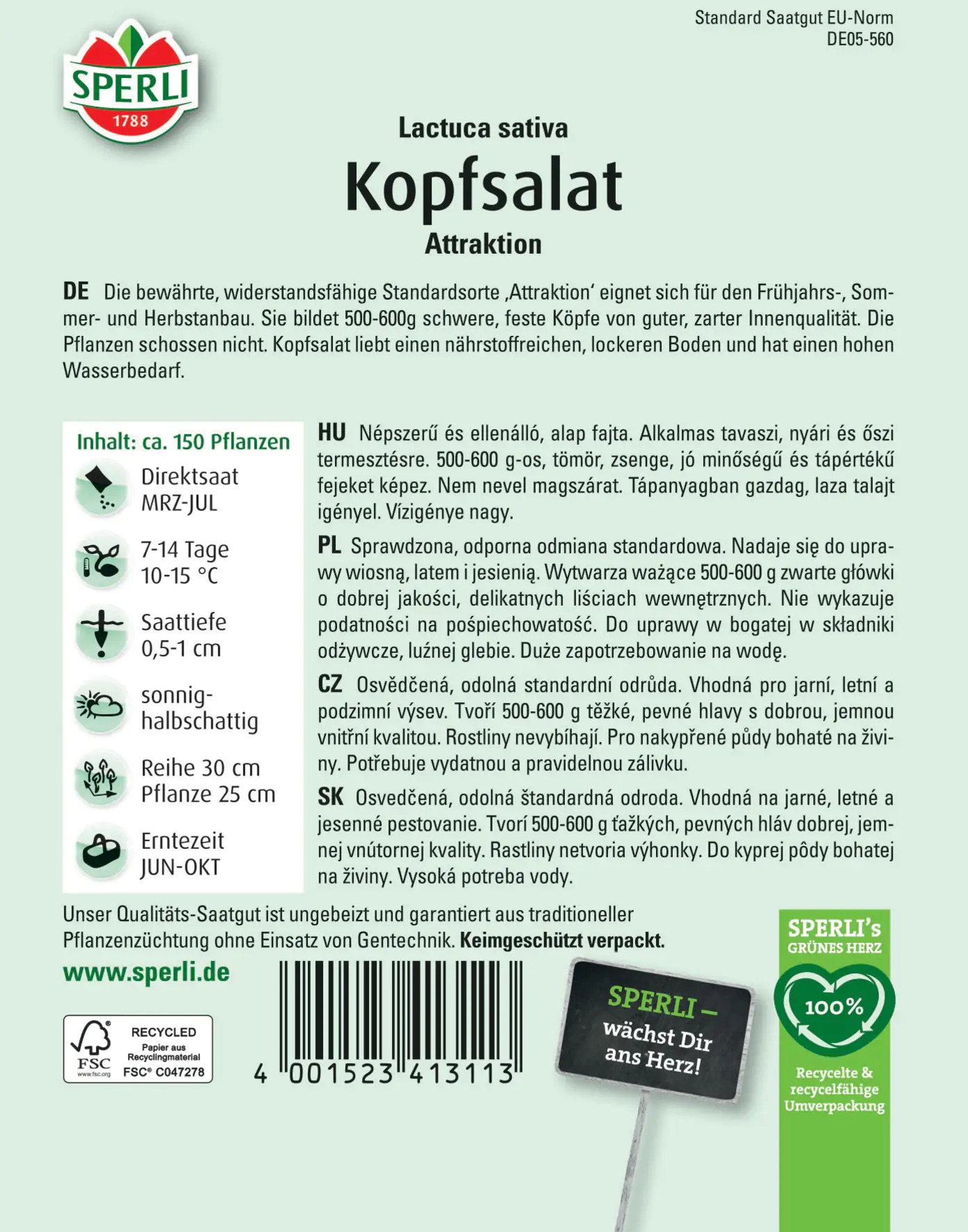 Sperli Kopfsalat Attraktion
