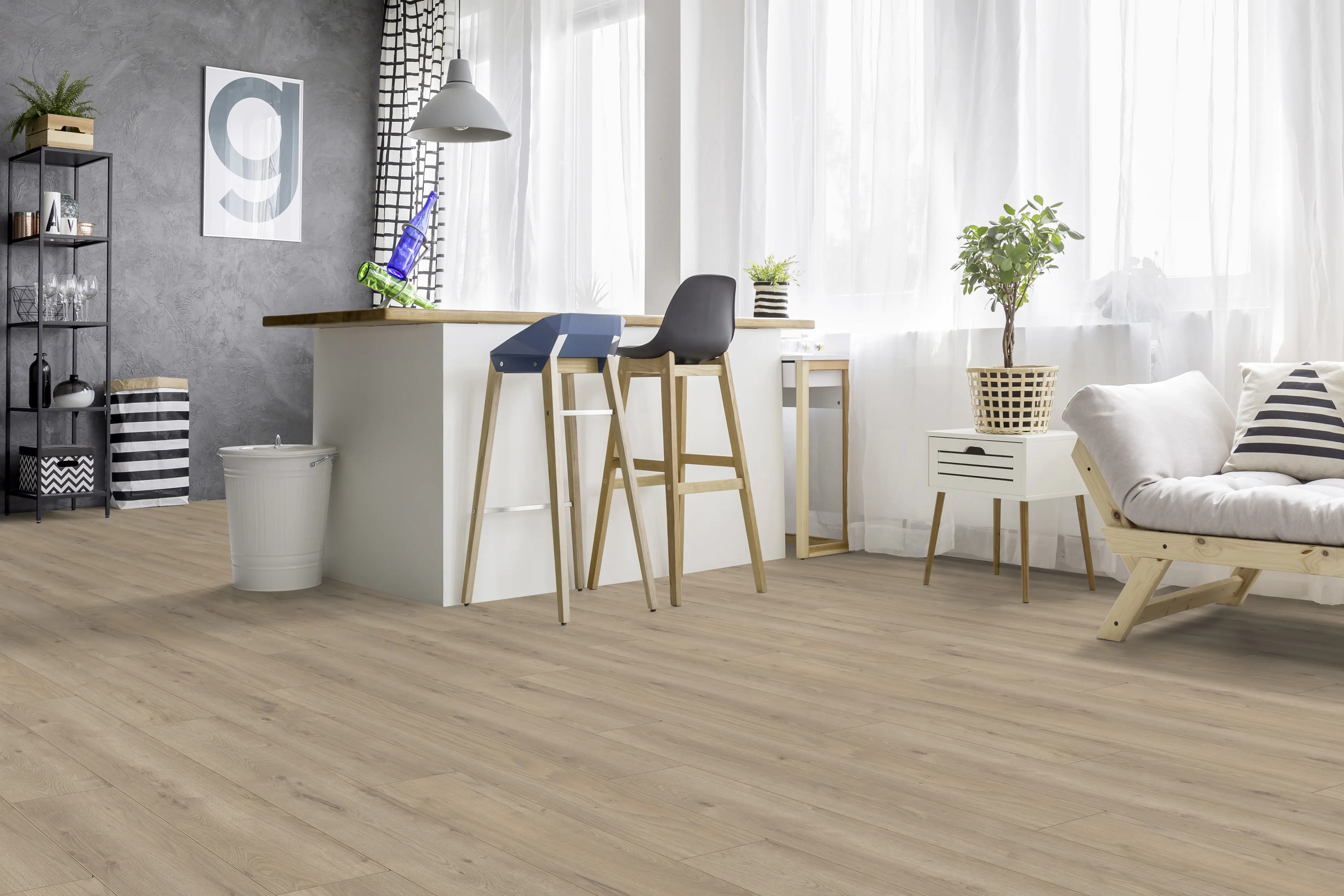Classen Laminat Megaloc Aquaprotect 128,5 x 19,2 cm 8 mm Oak light brown