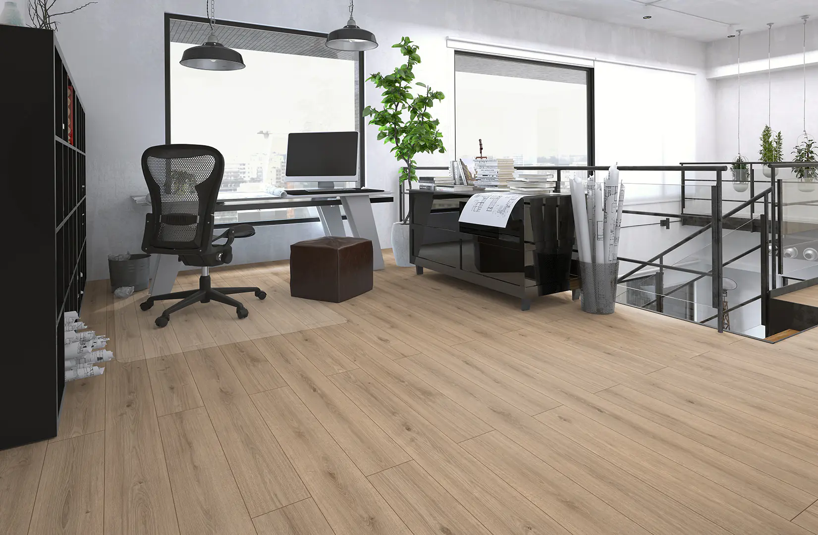 Classen Designboden HydroClick 128,5 x 19,2 cm 9 mm Schlosseiche 