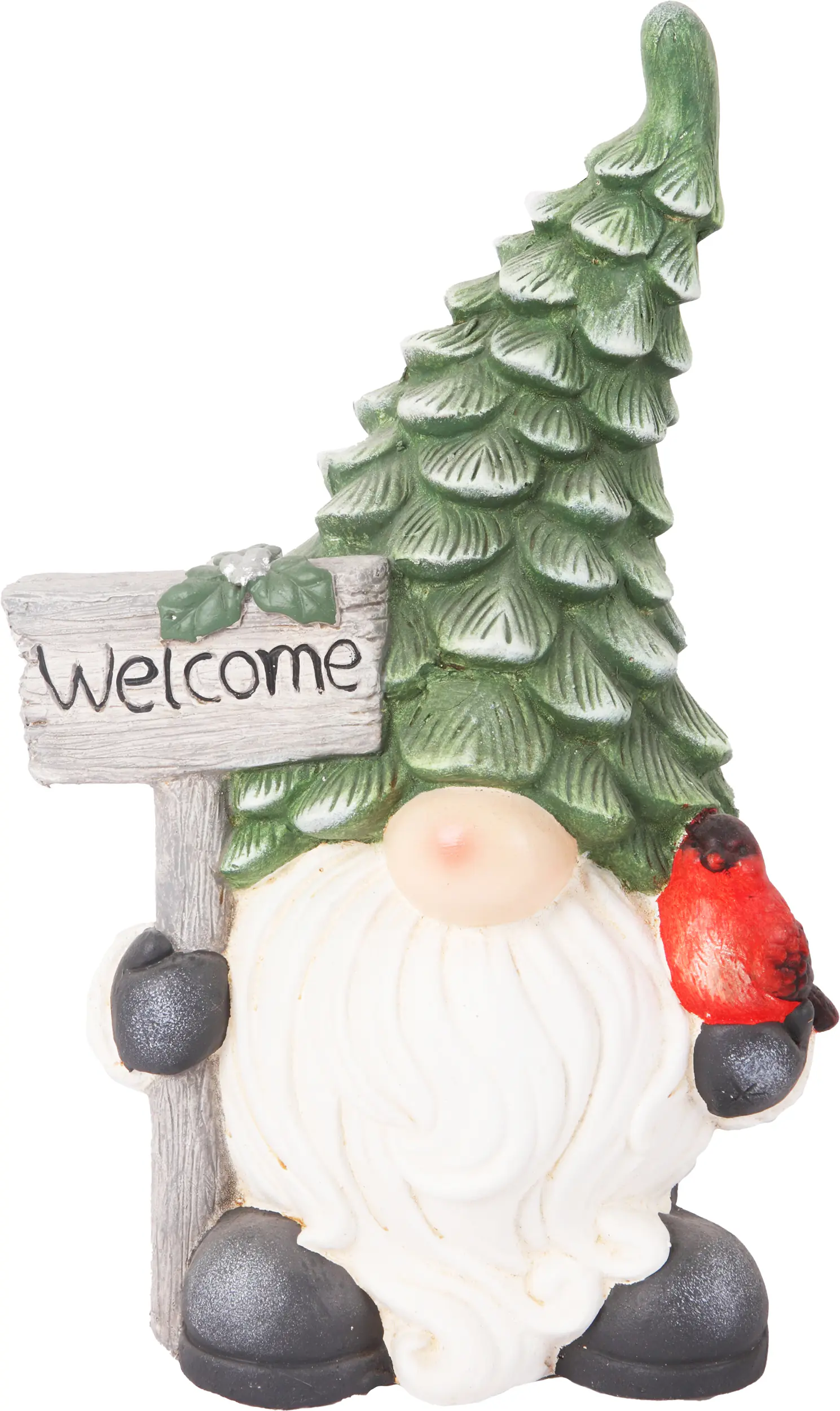 Dekofigur Zwerg Welcome 41 x 25 cm grün weiß