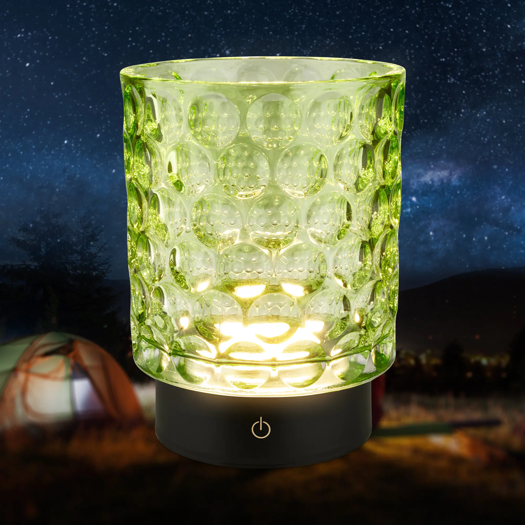 Briloner LED Akku-Tischleuchte Sunora grün 15 cm warmweiß dimmbar