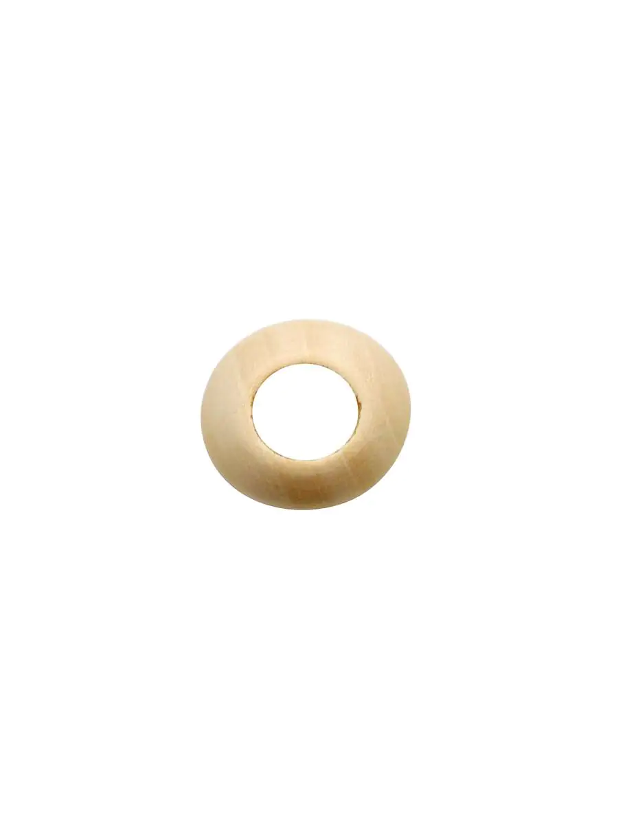 Glorex Grossloch Holzkugel 20 mm 12 Stück Farbe: natur