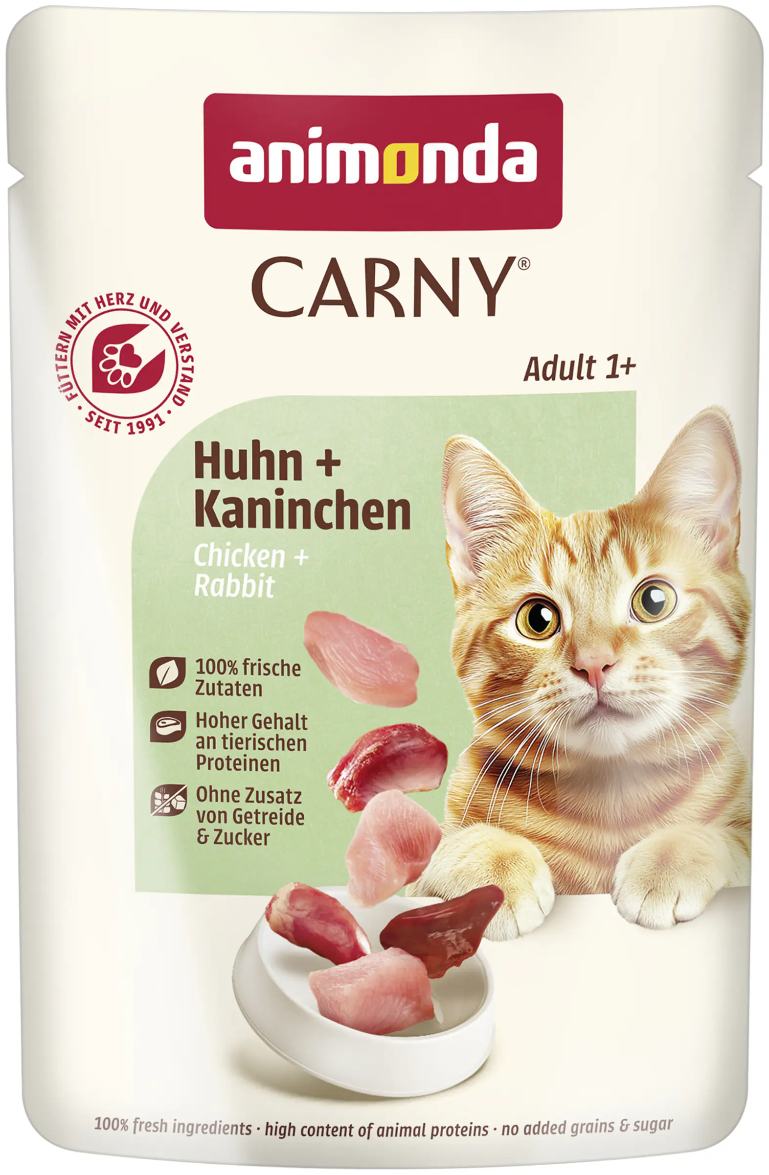 Animonda Carny Adult Katzennassfutter getreidefrei 85 g Huhn & Kaninchen