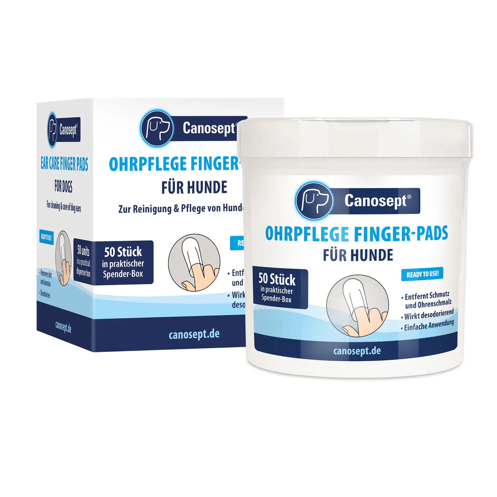 Canosept Ohrpflege Fingerpads für Hunde 50 Stück