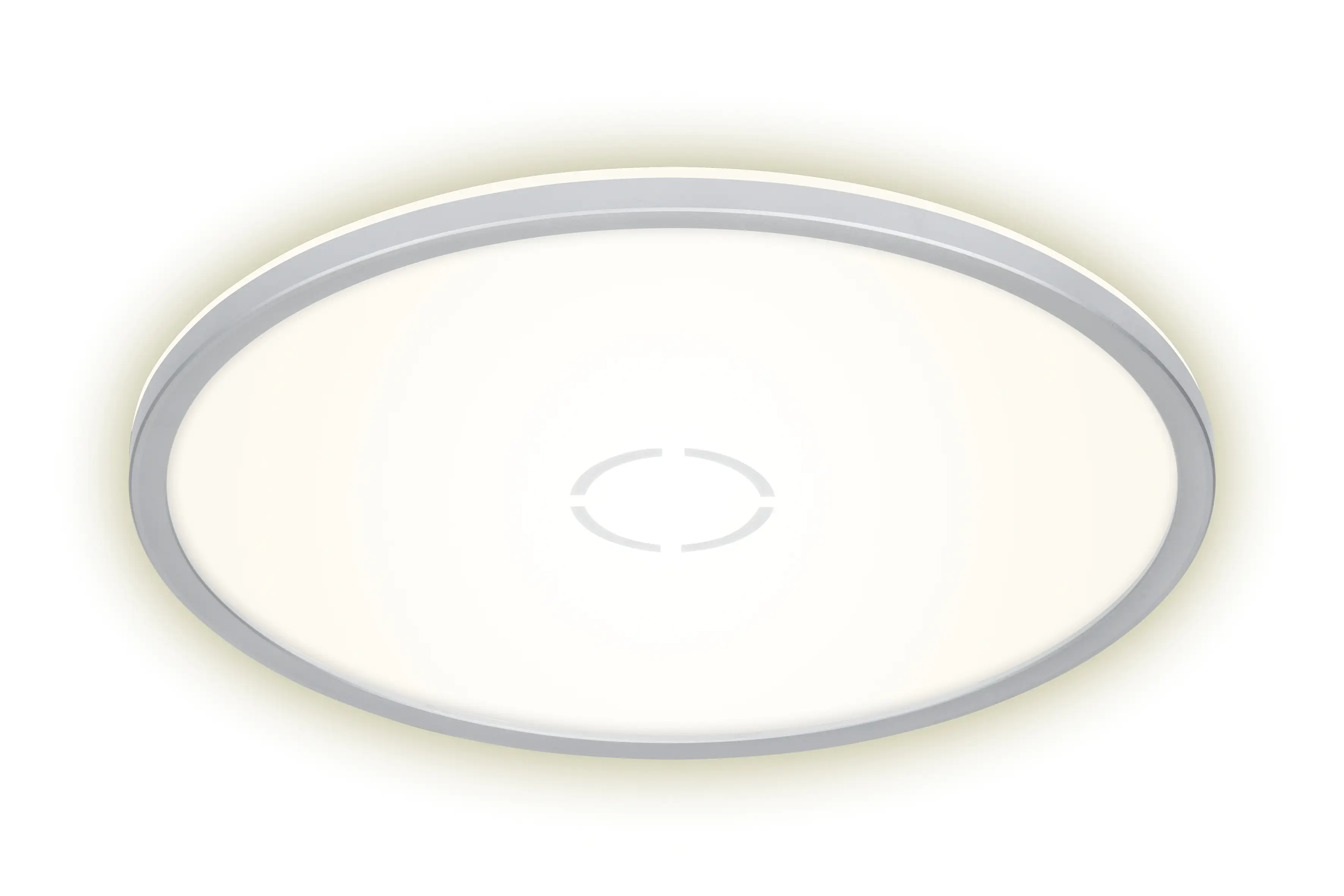 Briloner Slim LED Panel Free silber Ø 42 cm mit Backlight-Effekt