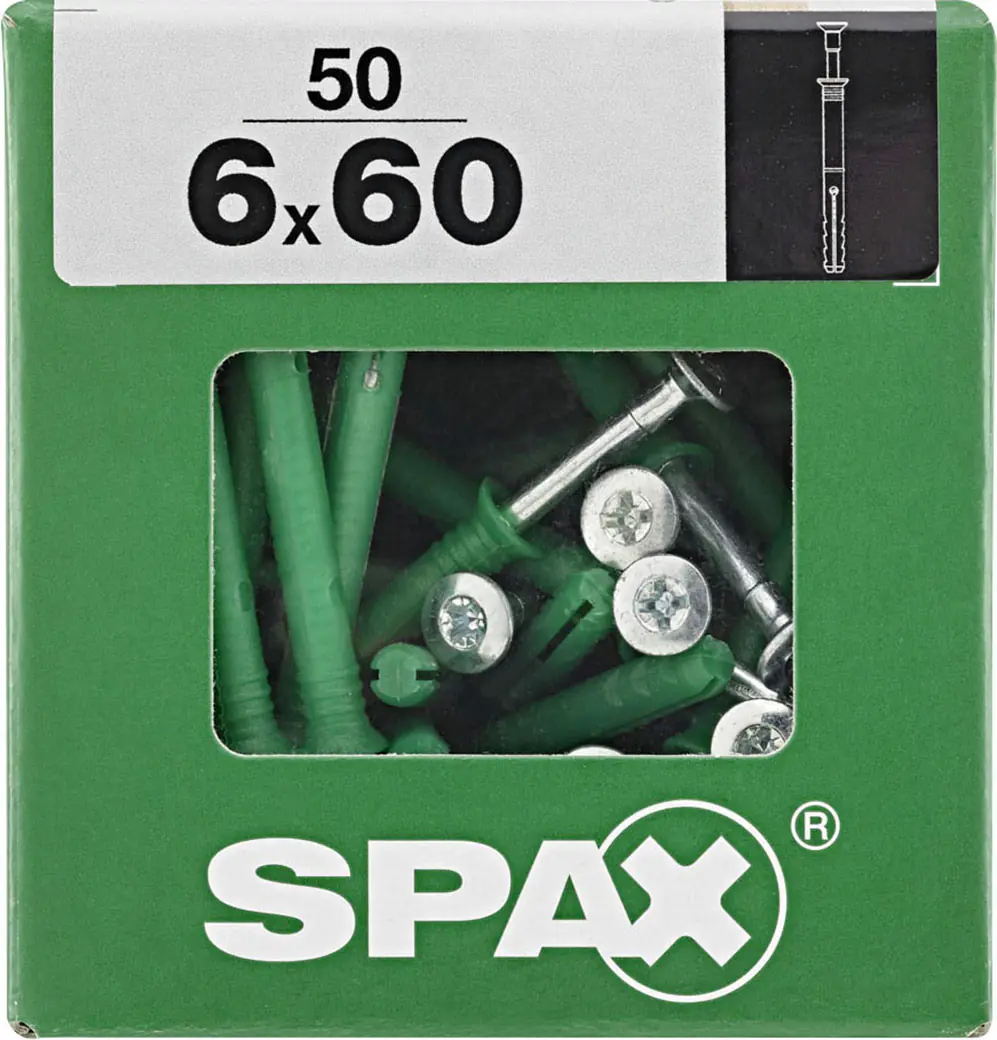 Spax Nageldübel 6 x 60 mm Z2 - 50 Stk.