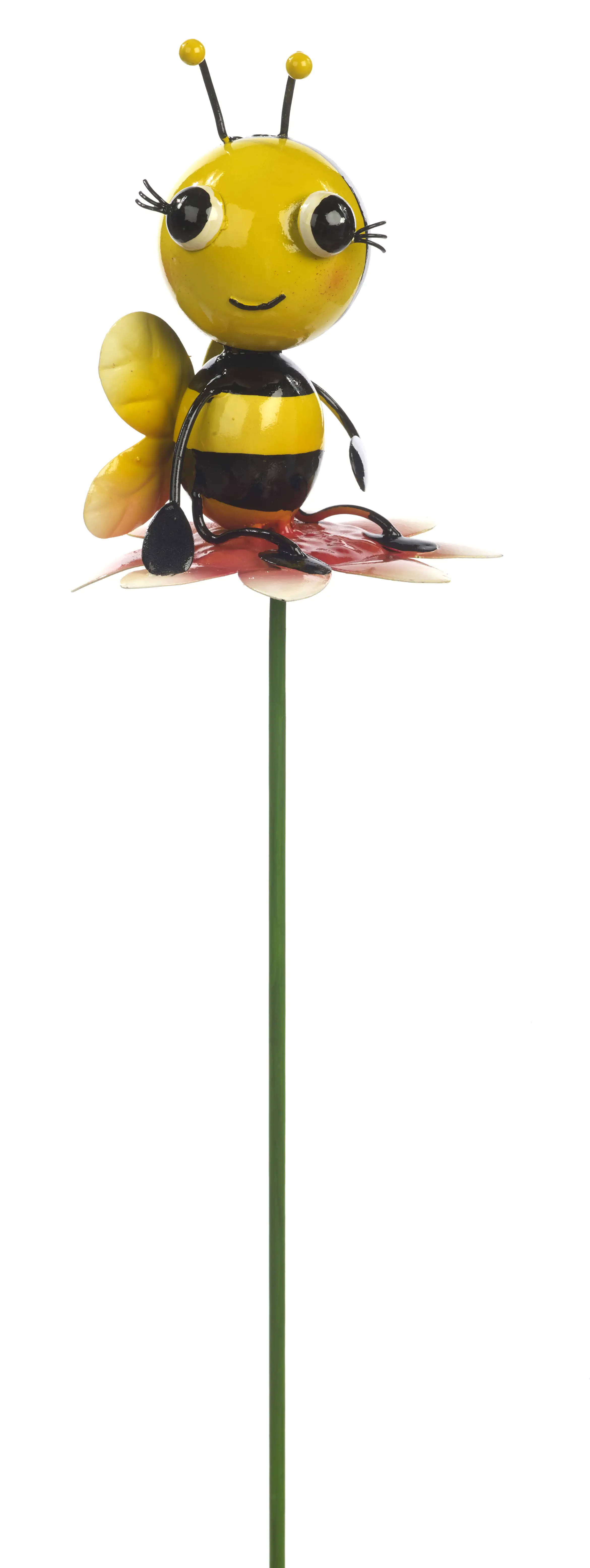 TrendLine Dekostecker Biene auf Blume Metall 75 cm gelb schwarz