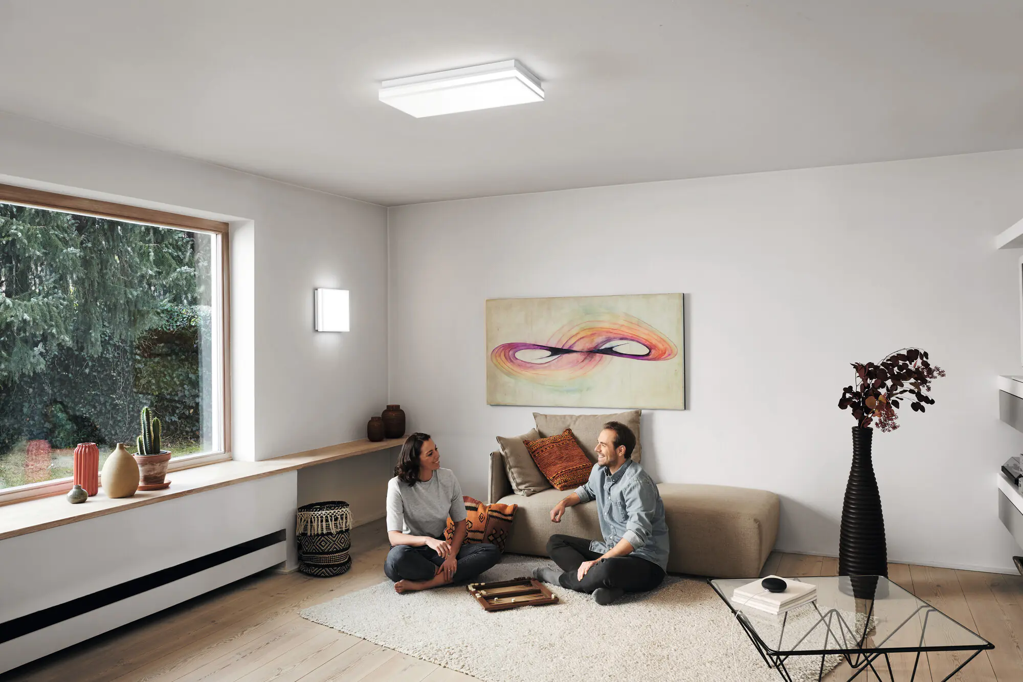 Ledvance Smart+ LED Deckenleuchte Orbis Magnet weiß 30 x 30 cm 26 W