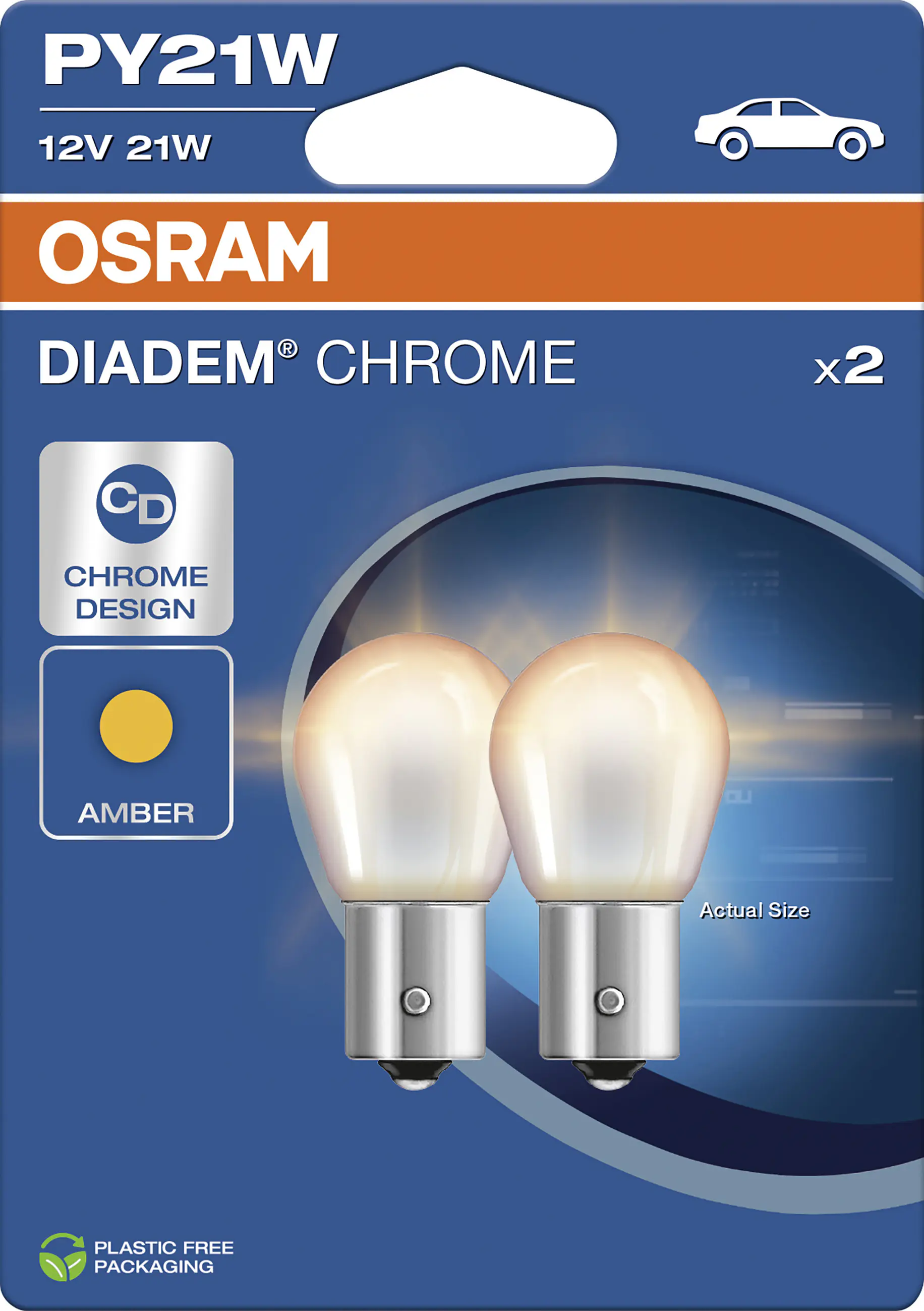 Osram Signallampe PY21W Diadem Chrome Next Gen 2.0 2 Stück