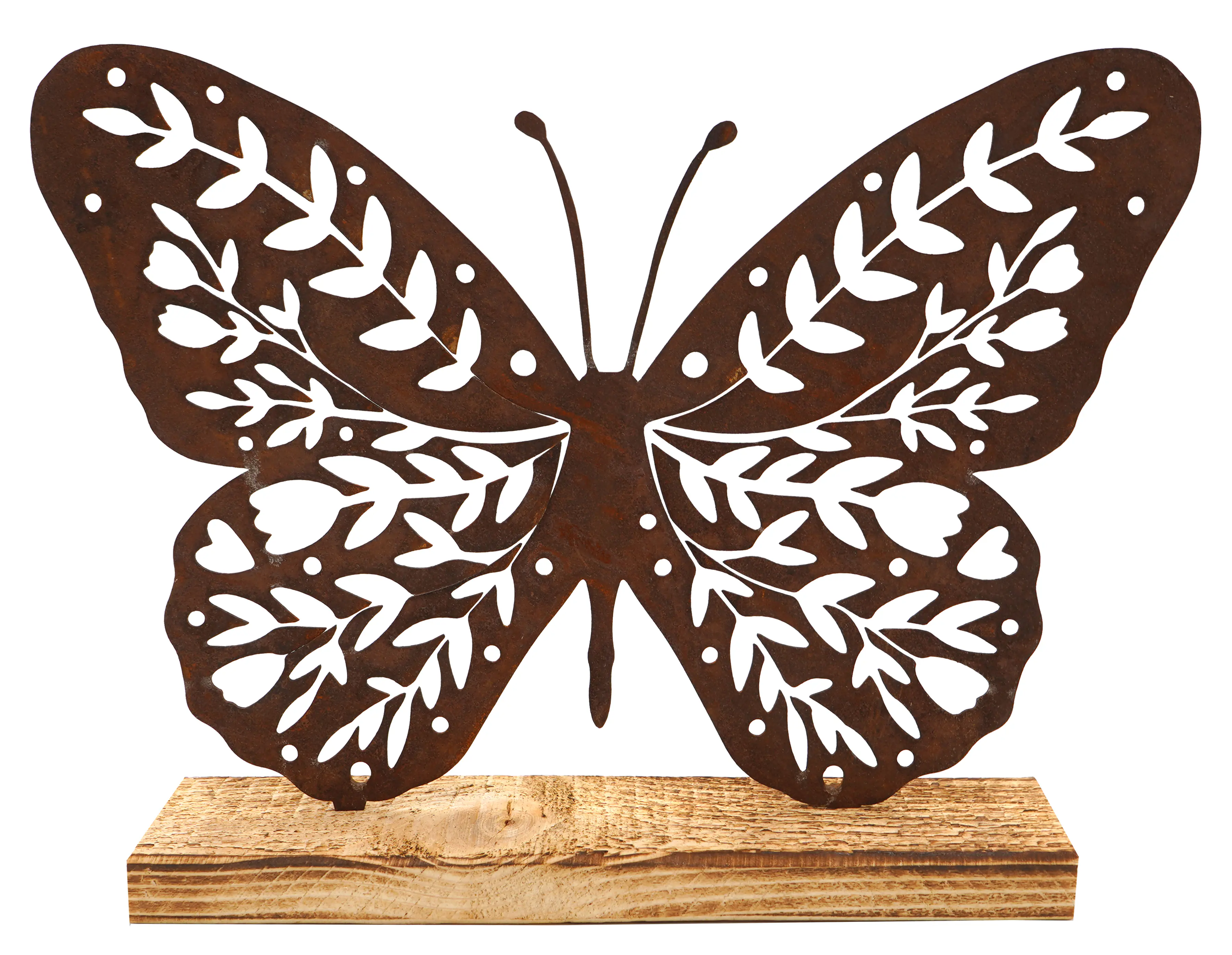 Badeko Dekofigur Schmetterling 32 cm rostbraun
