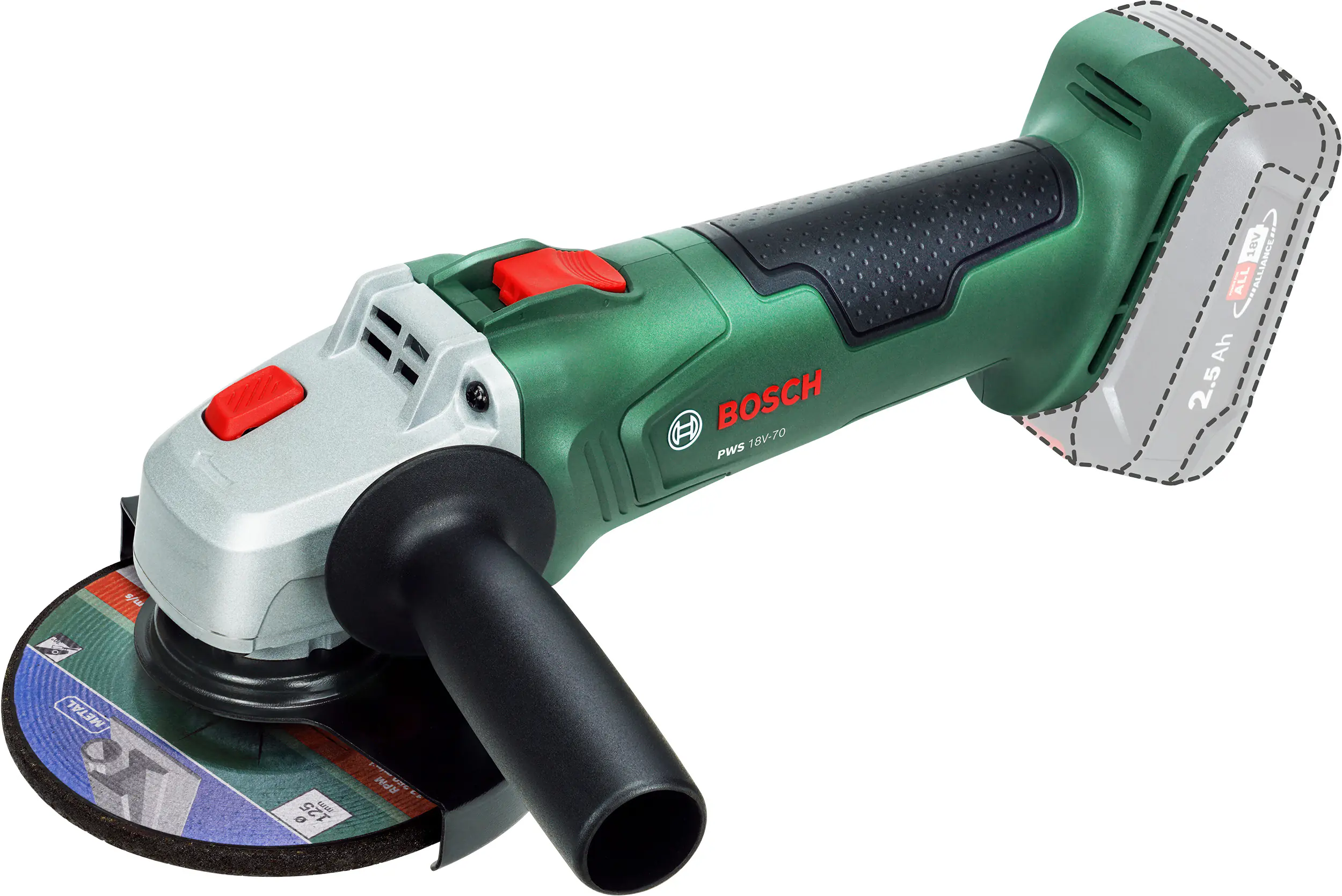 Bosch Akku-Winkelschleifer PWS 18V-70 125 mm Solo