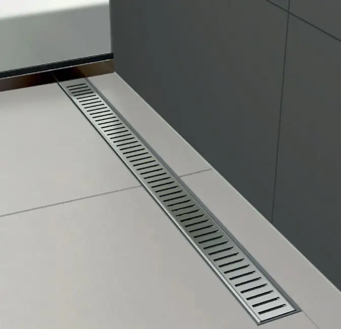 TrendLine Duschrinne 75 cm Kunststoff grau ohne Rost