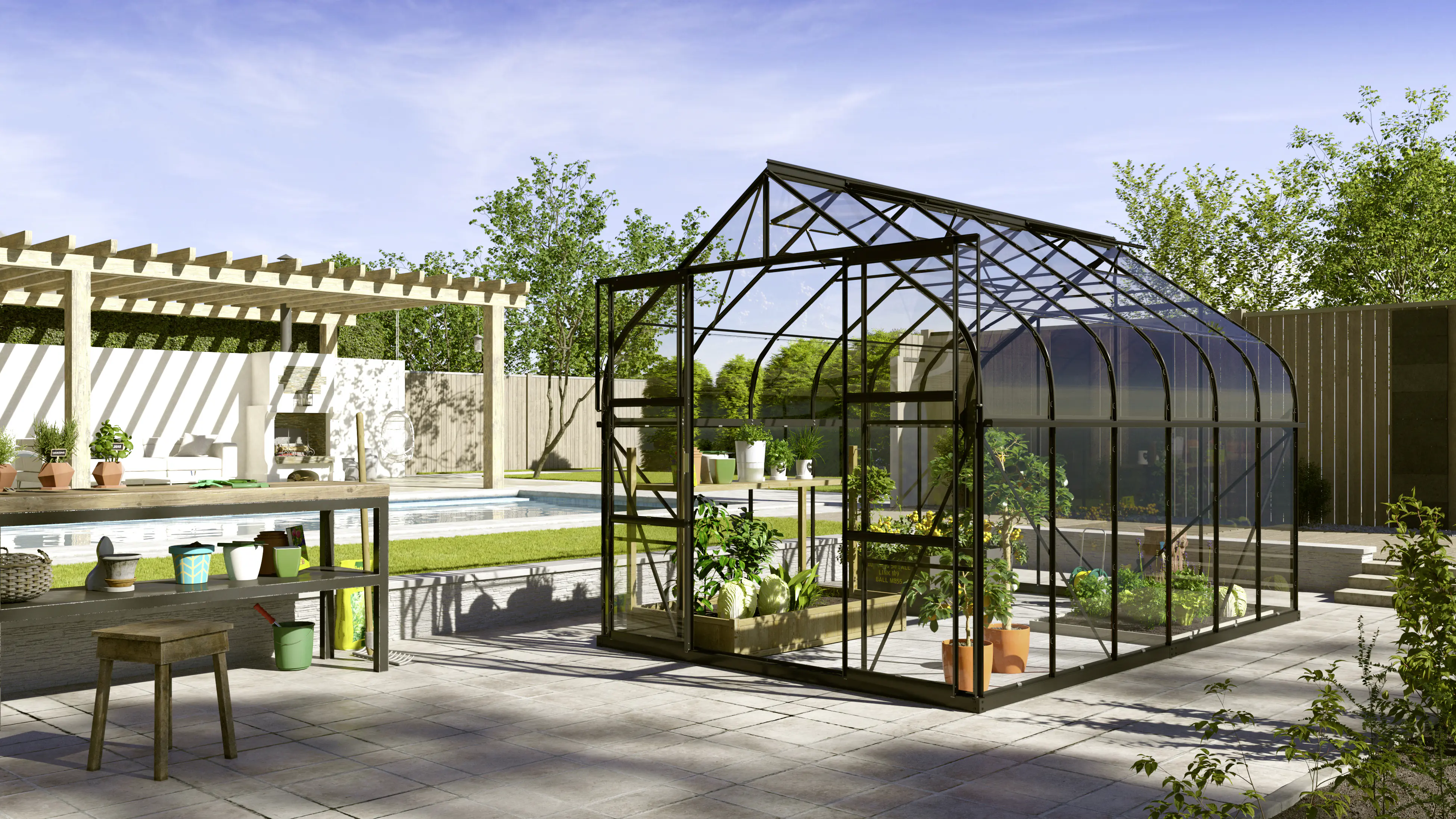 Vitavia Gewächshaus Dione 9900 264 x 383 cm 3 mm ESG