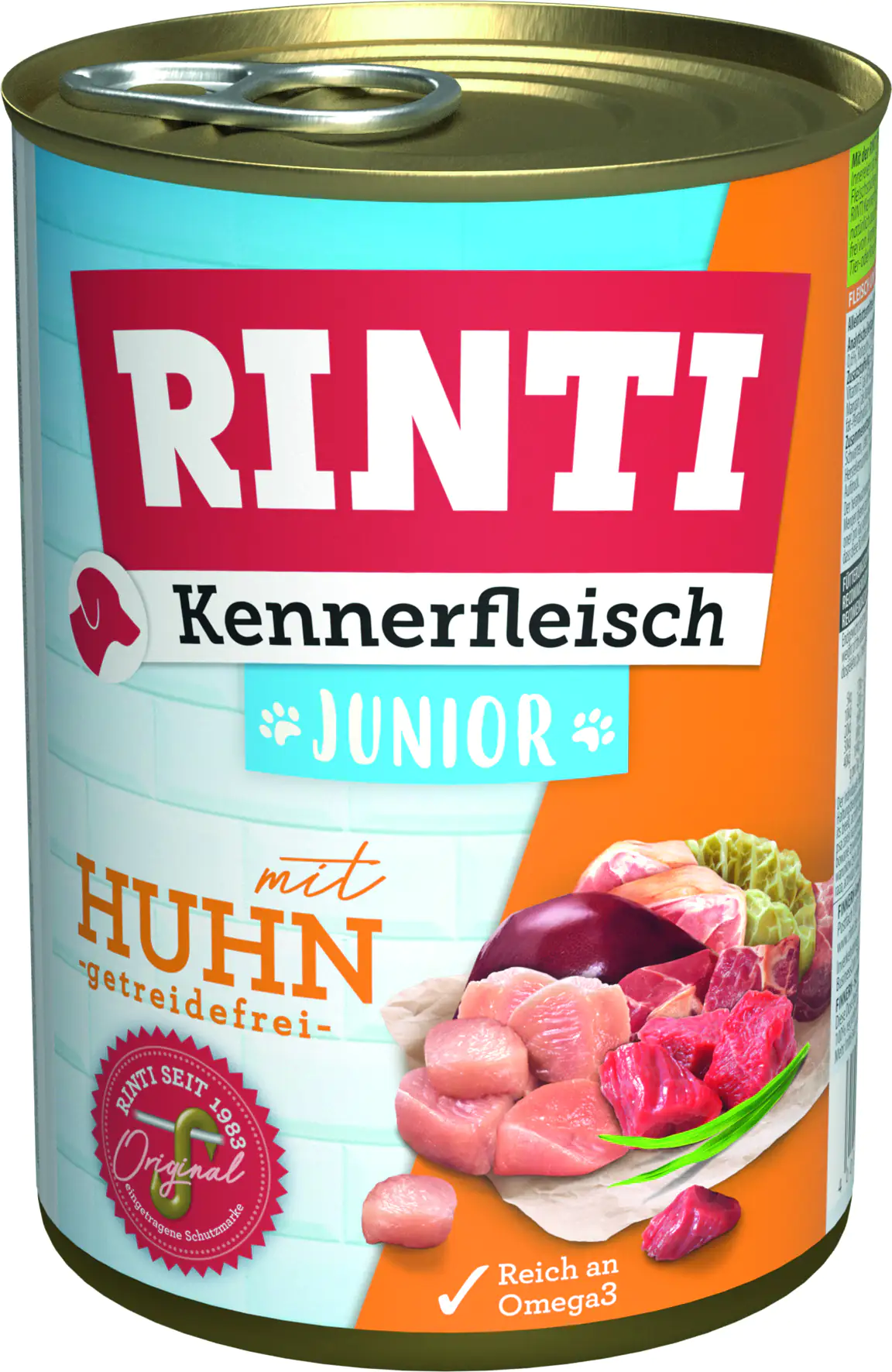 Rinti Kennerfleisch Hundenassfutter Junior getreidefrei 400 g Huhn bei Kartonabnahme