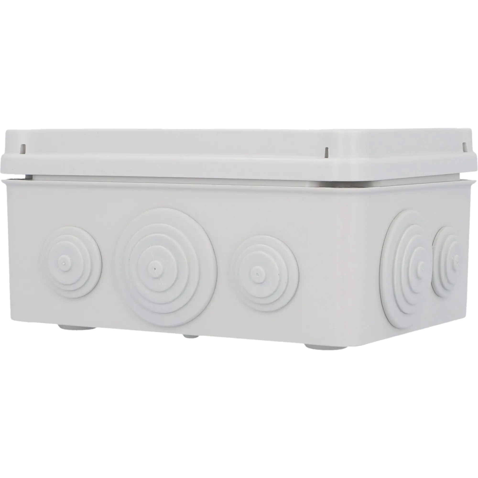Aufputz- Abzweigdose IP65, mit Schraubdeckel, 175 x 130 x 84 mm, grau