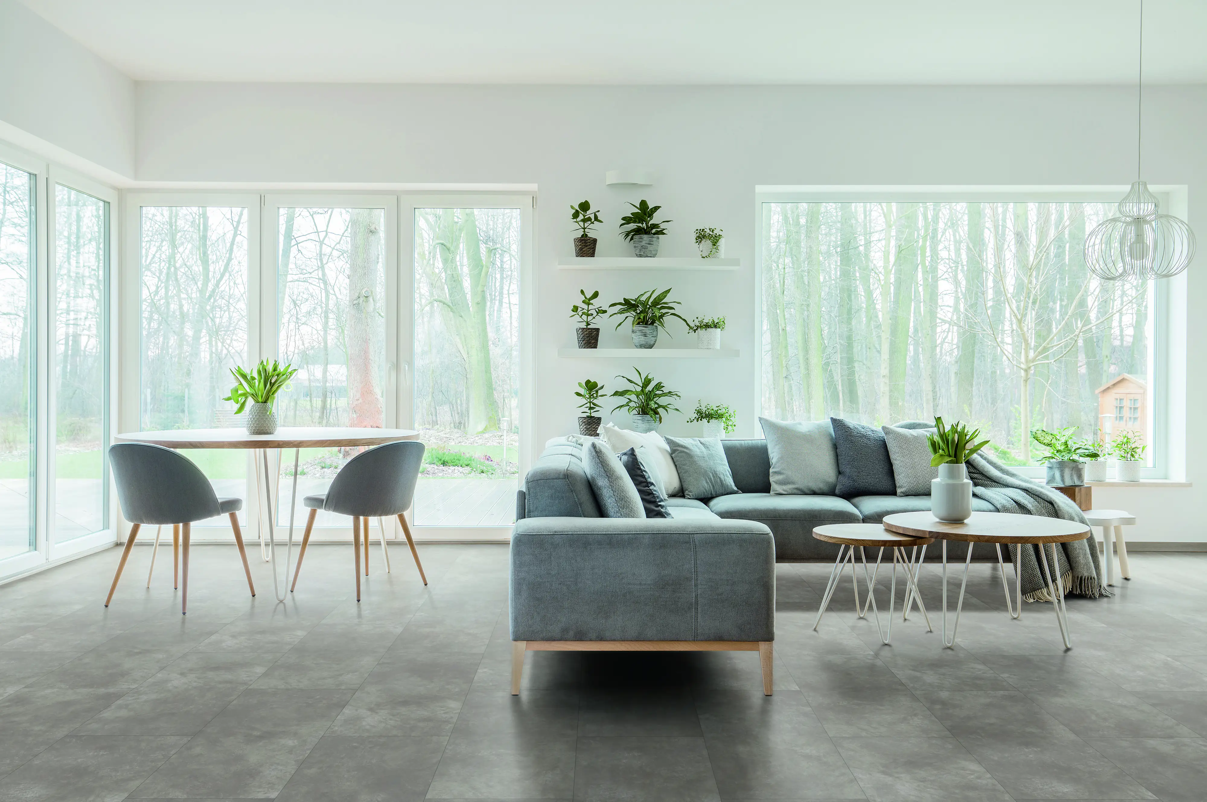 Parador Designboden Fliese betongrau Steinstruktur