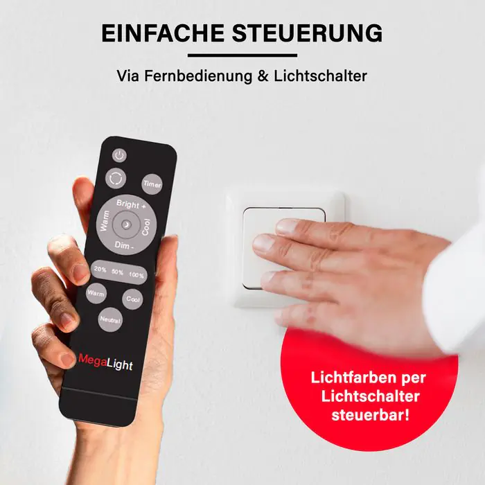 Megalight LED-Deckenlampe Shining Goldstar Ø 50 cm warmweiß-kaltweiß