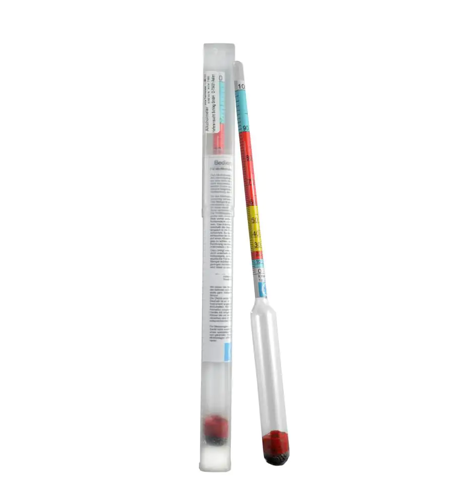 Vina Alkoholmeter ohne Thermometer 26 cm 0 - 100 % 