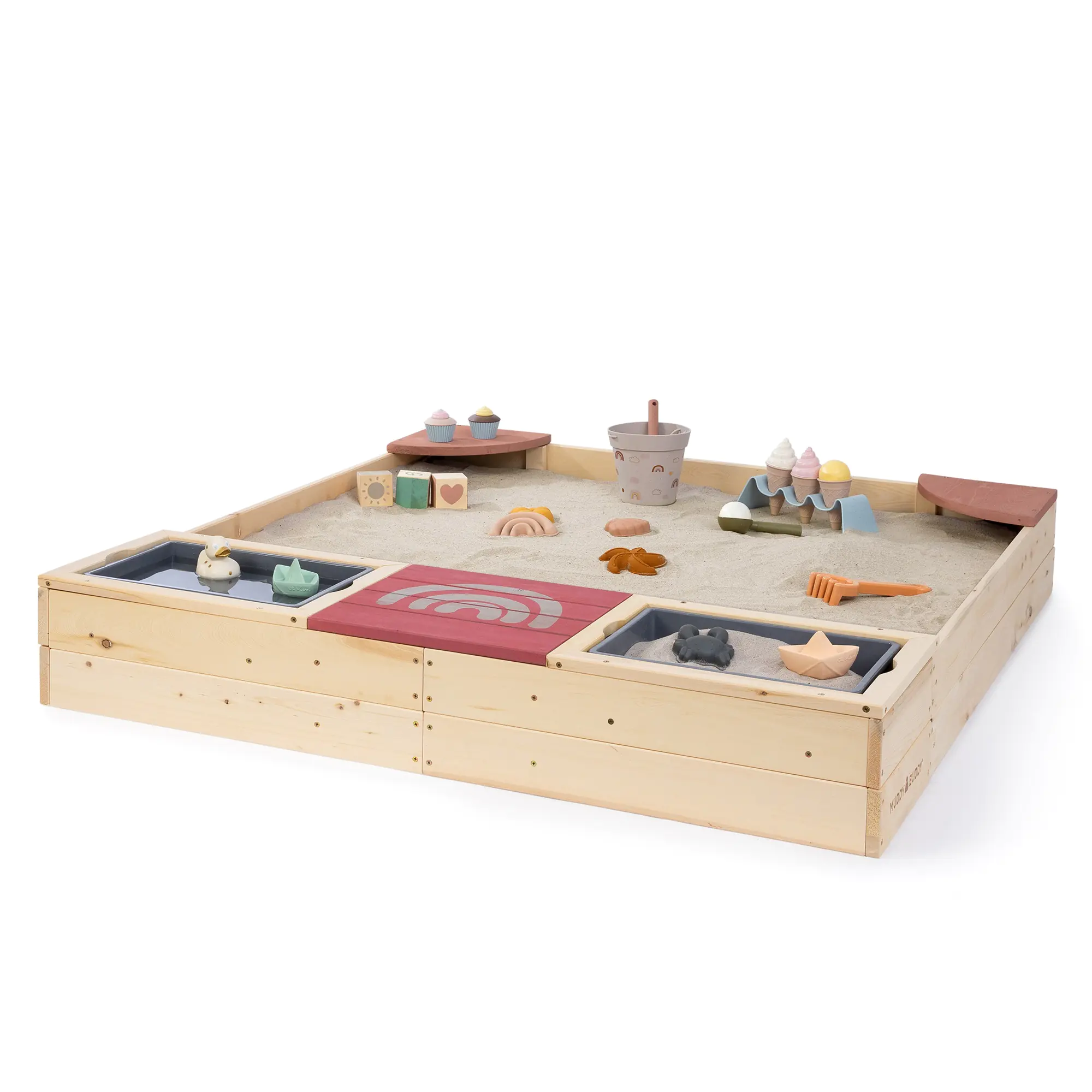 Muddy Buddy Sandkasten Beach Rebel 135 x 125 x 20 cm