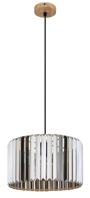 Globo Hängeleuchte Run Ø 35 x 120 cm holzoptik