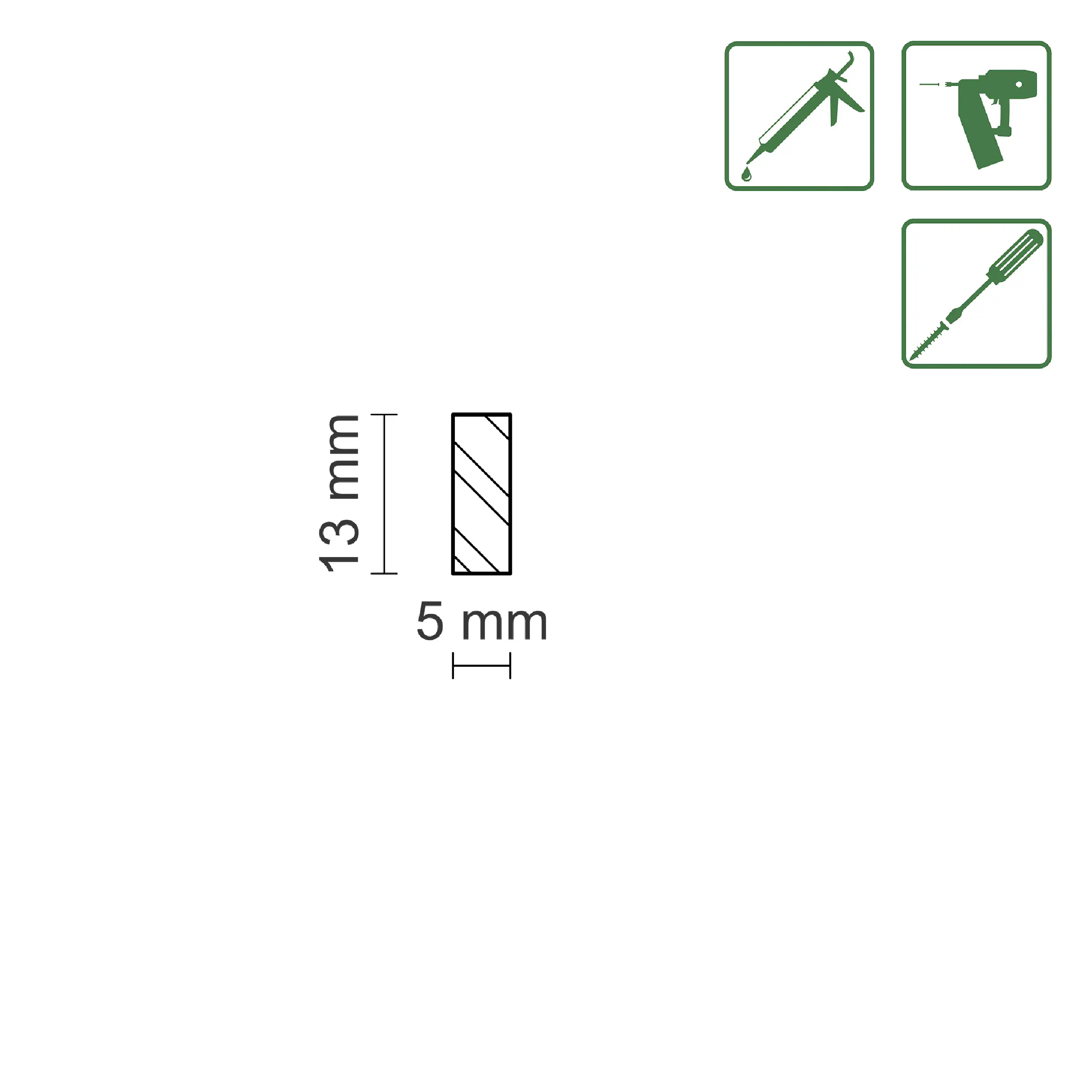 FN Neuhofer Flachleiste 100 cm 13 x 5 mm Fichte/Kiefer