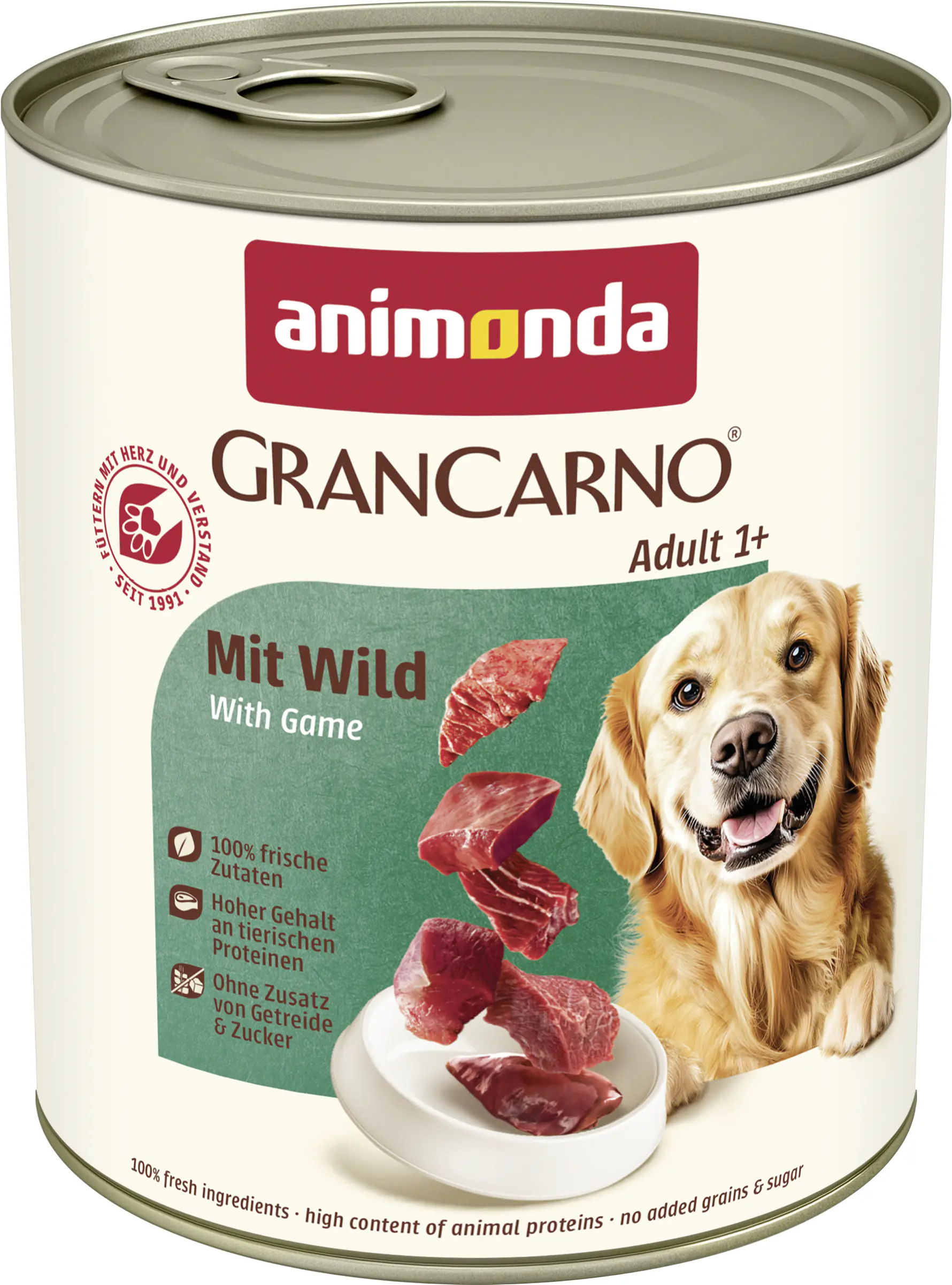 Animonda GranCarno Hundenassfutter Adult getreidefrei 800 g Wild