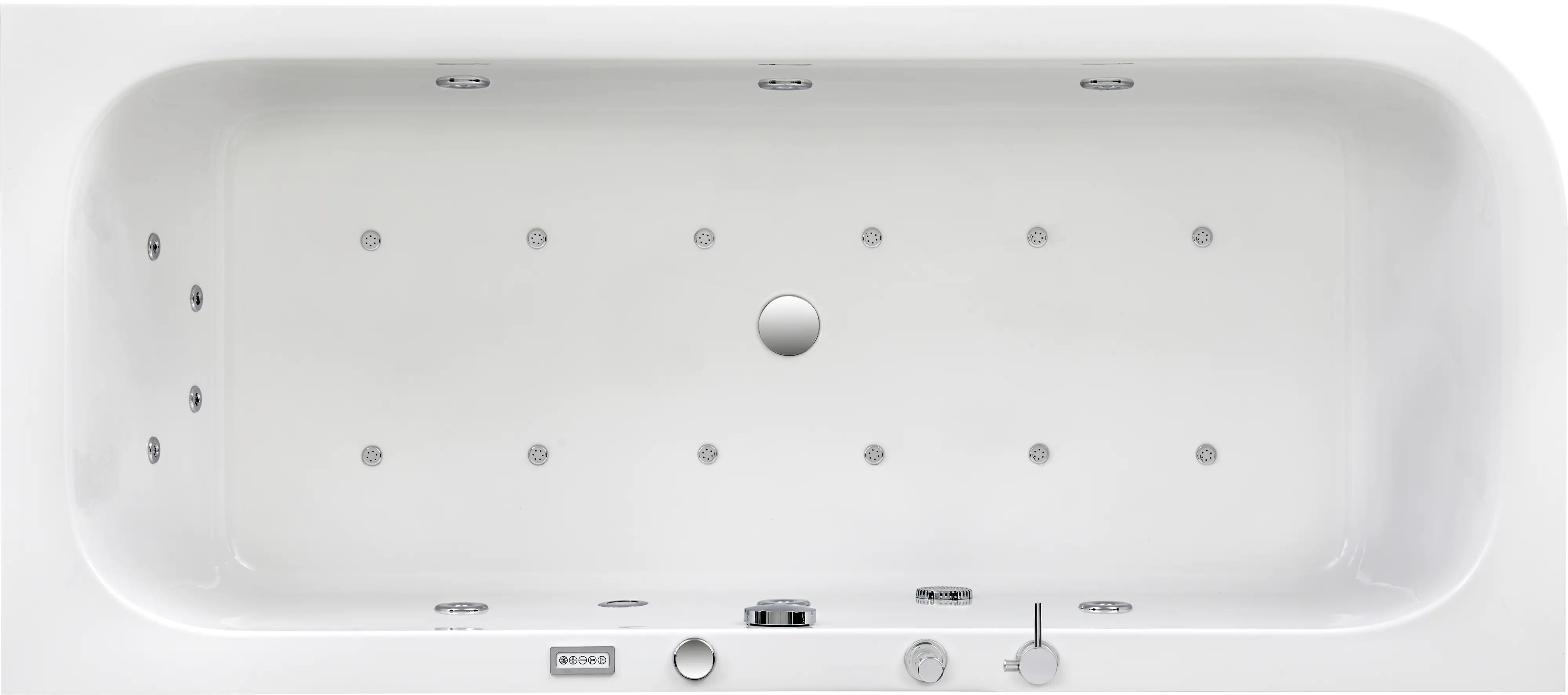 Ottofond Whirlpool-Badewannen-Komplettset Spirit 180 x 80 cm