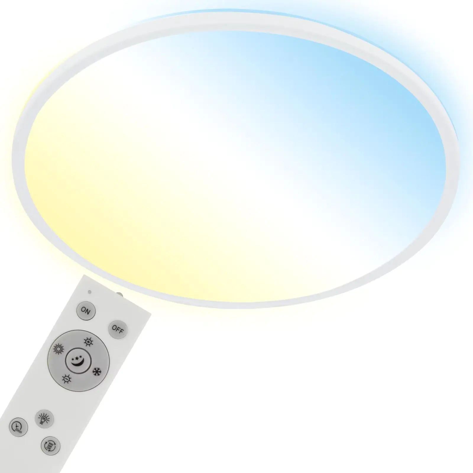 Briloner LED Panel Slim Ø 48 cm, weiß utraflach CCT