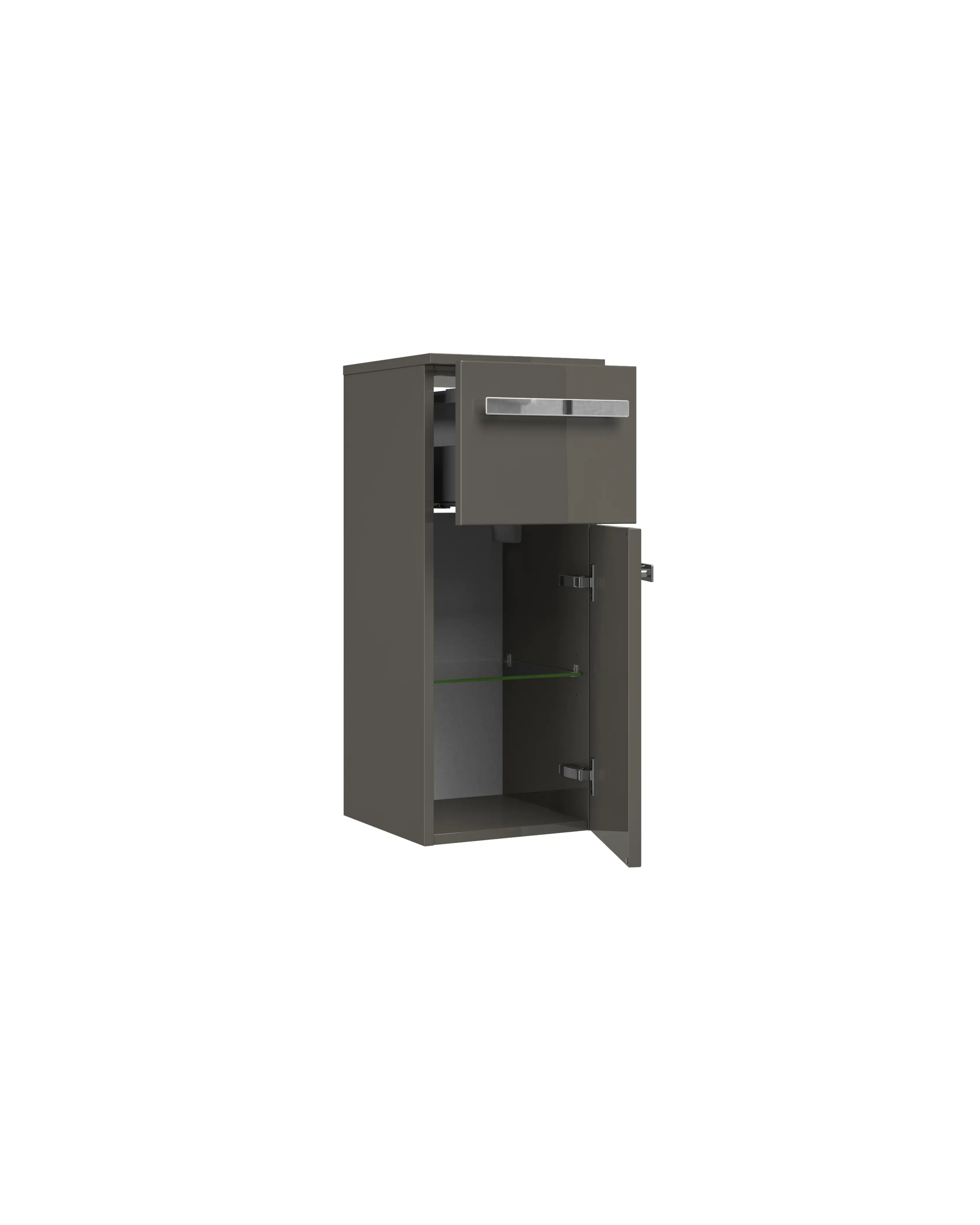 Pelipal Highboard Fokus 4005 Lack steingrau Hochglanz, Breite 30 cm