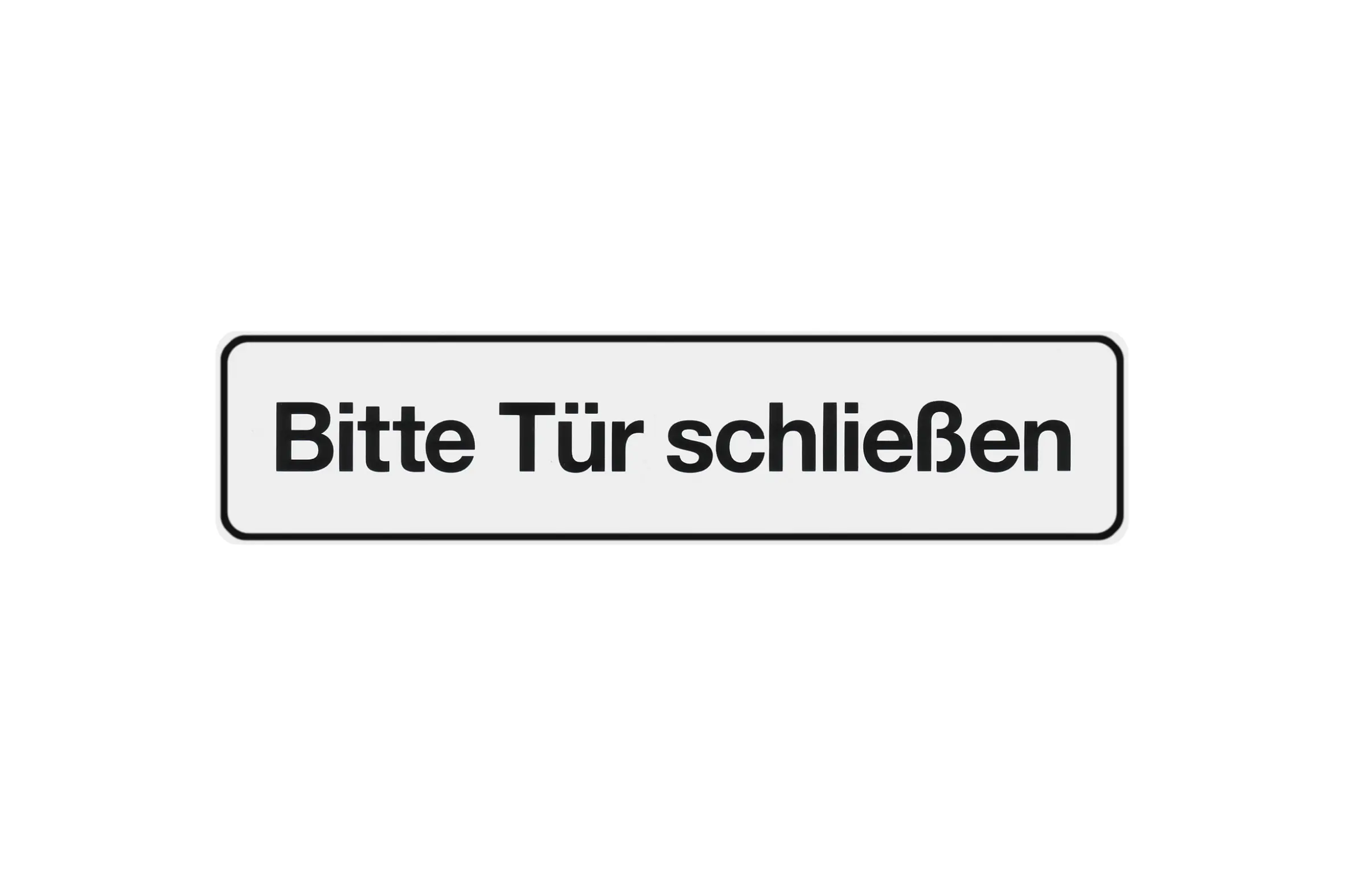 Conmetall Aufkleber Bitte Tür schließen 20 x 4,8 cm weiß/schwarz