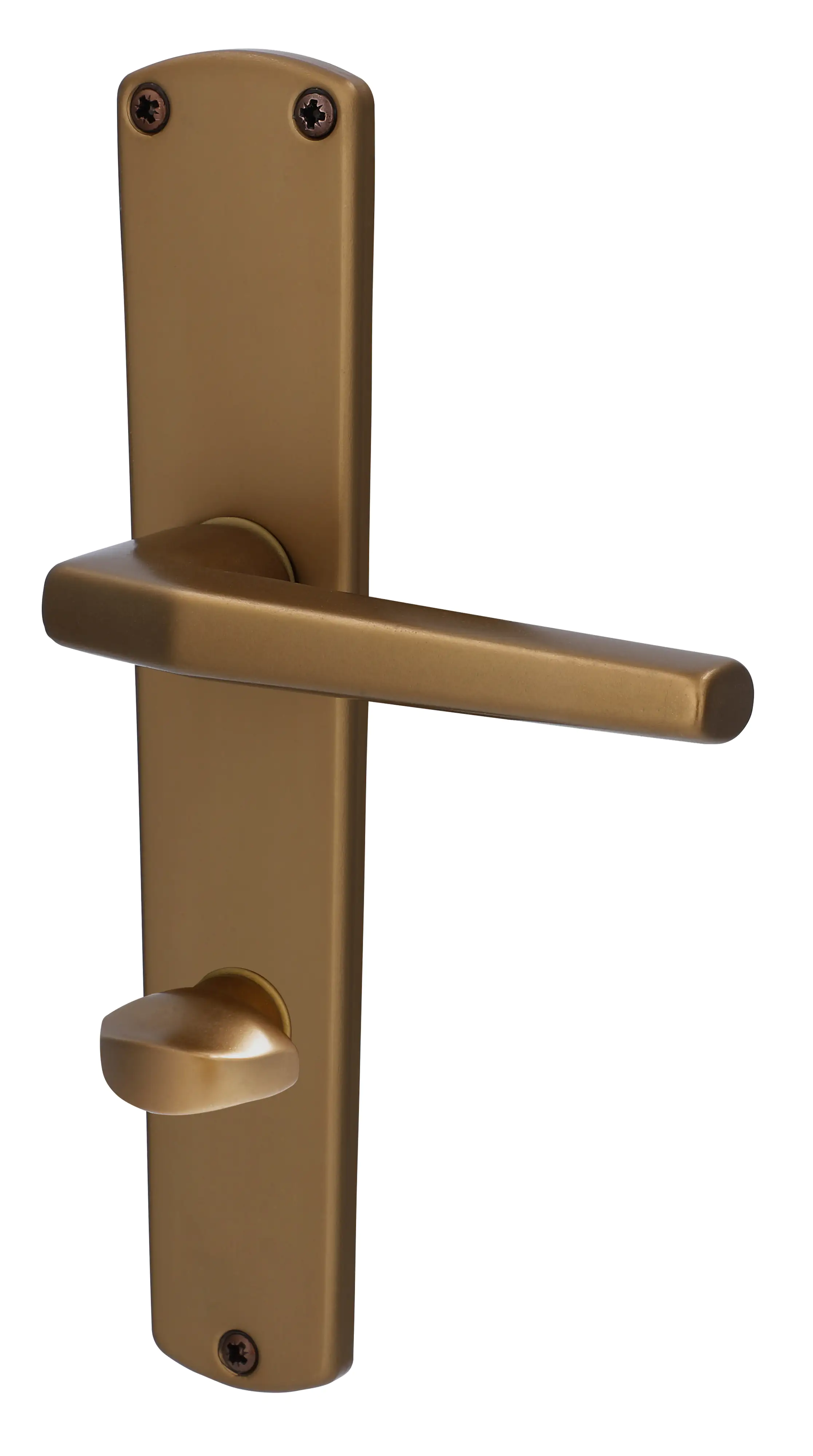 Alpertec WC-Langschildgarnitur Phil Aluminium F4 bronze abgerundet