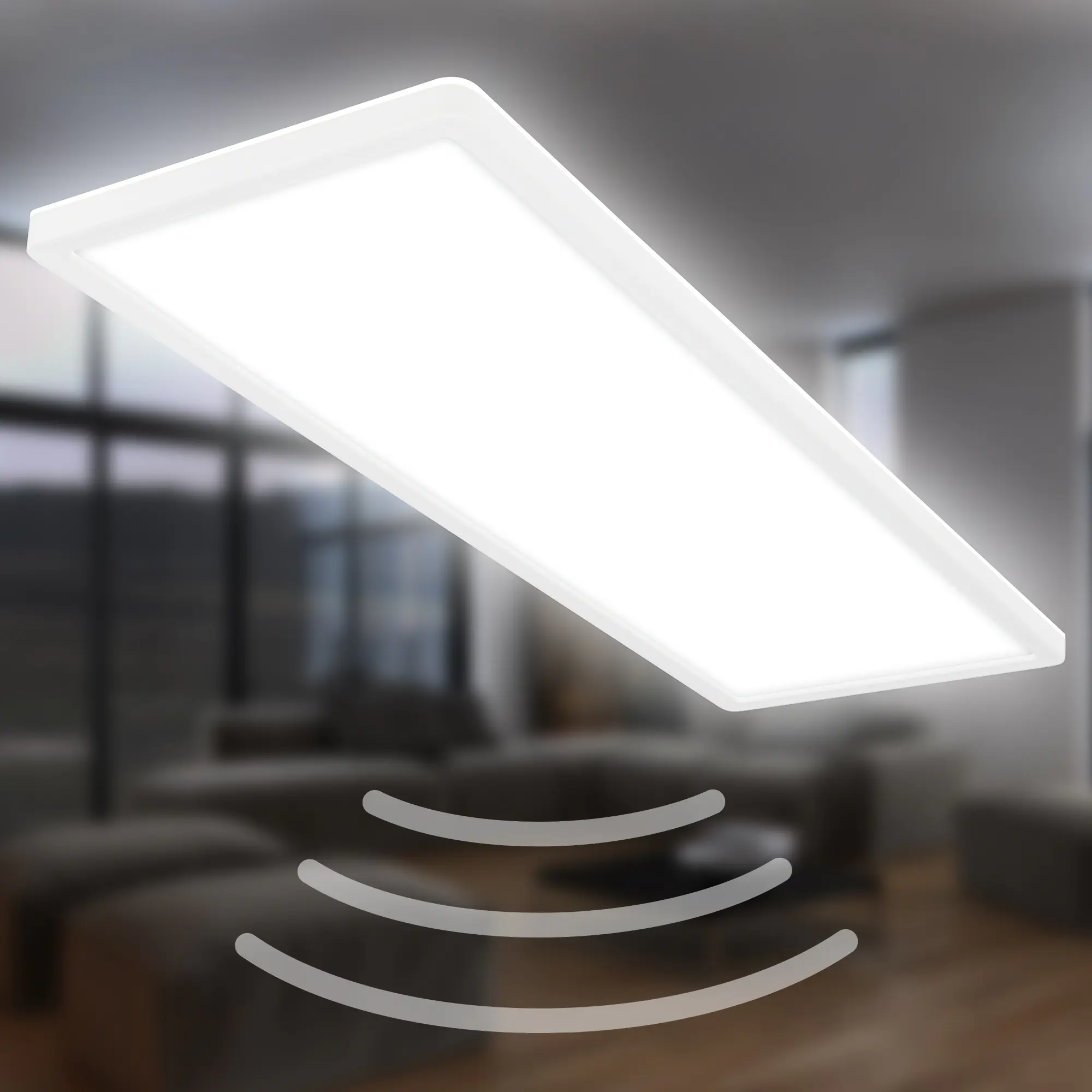 Briloner LED Panel Move 22W weiß 58x20x3 cm Bewegungssensor neutralweiß