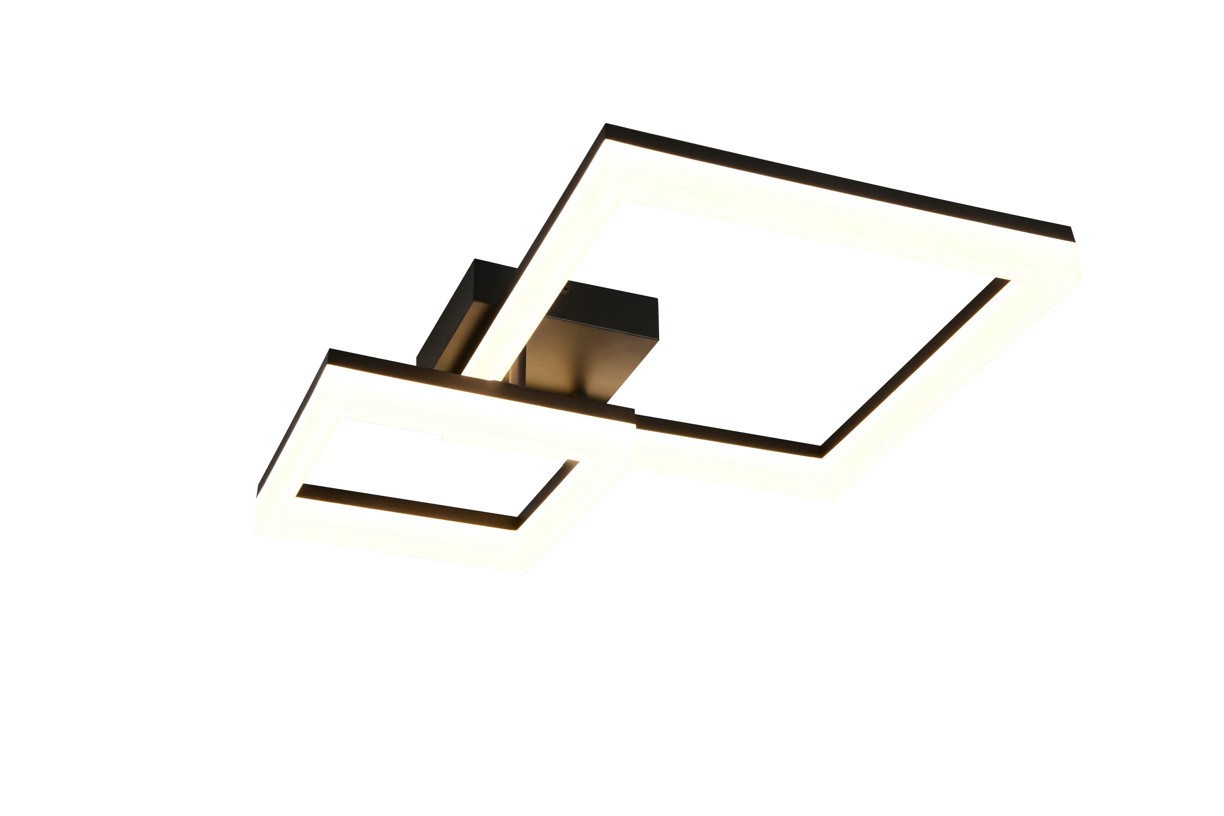Reality LED Deckenleuchte Camino 62 x 47 cm schwarz matt 22 W warmweiß