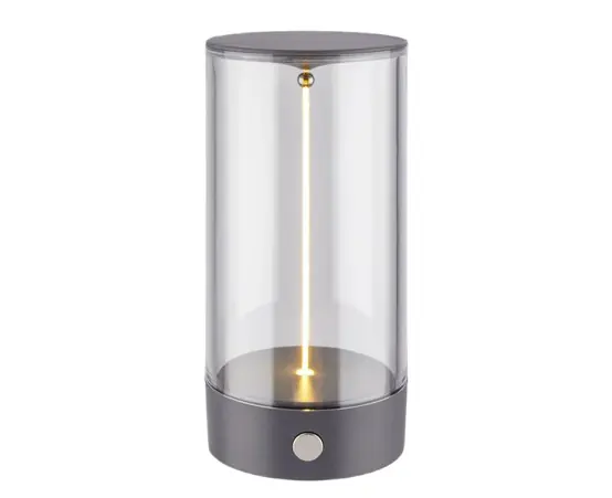 Briloner LED Akku-Tischleuchte Wiggle anthrazit 15 cm warmweiß dimmbar