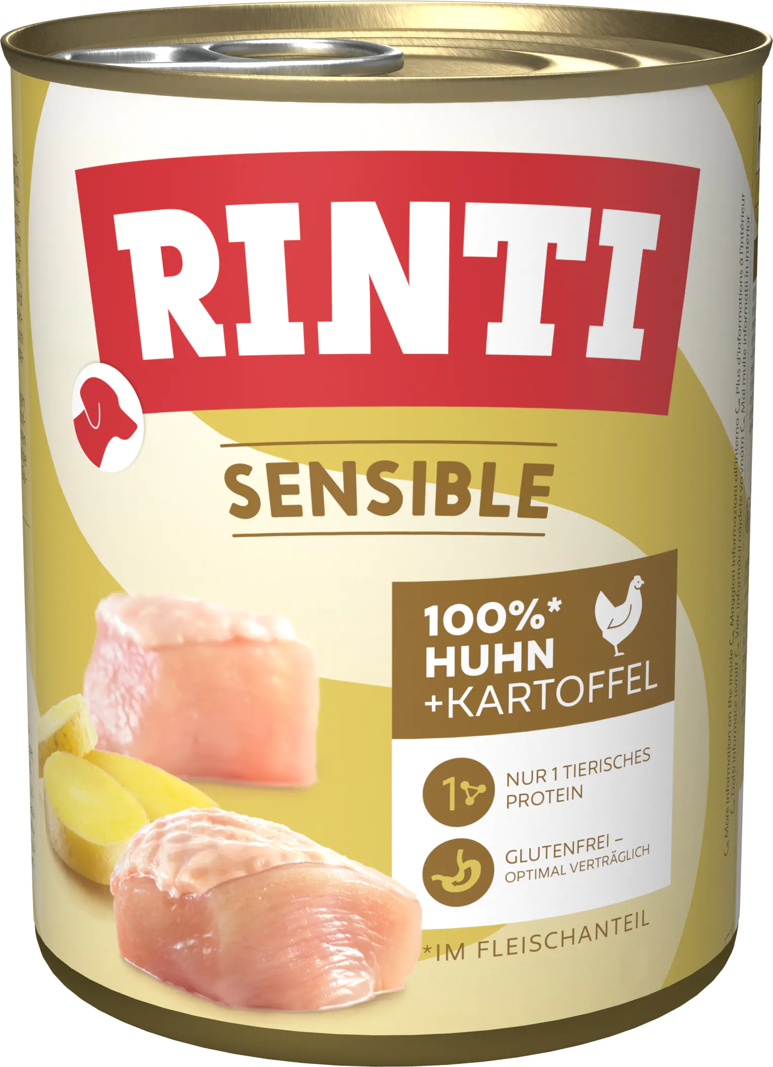 Rinti Sensible Hundenassfutter Adult getreidefrei 800 g Huhn & Kartoffel