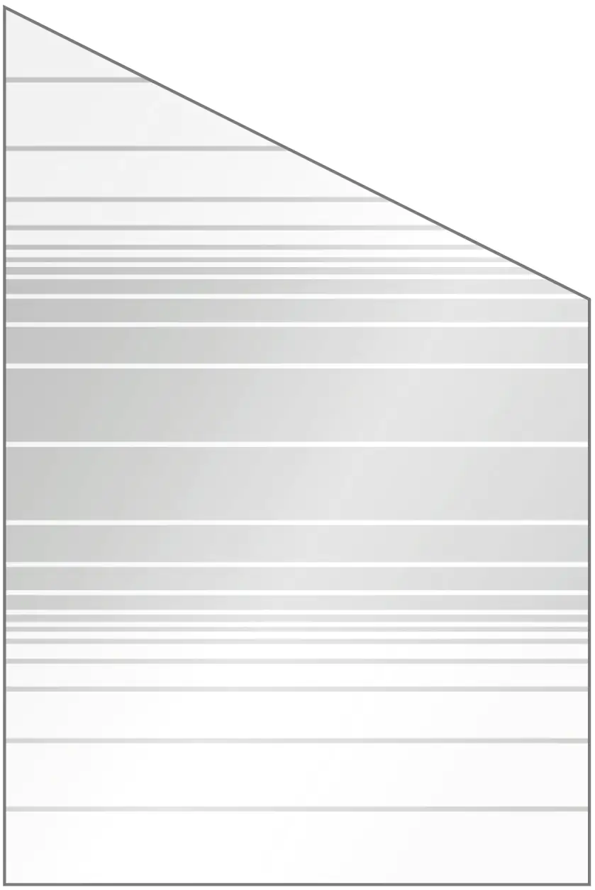 Ambiente Glaszaun schräg B: 120 x H: L 180/R 120 cm, gehärtetes 8 mm Glas