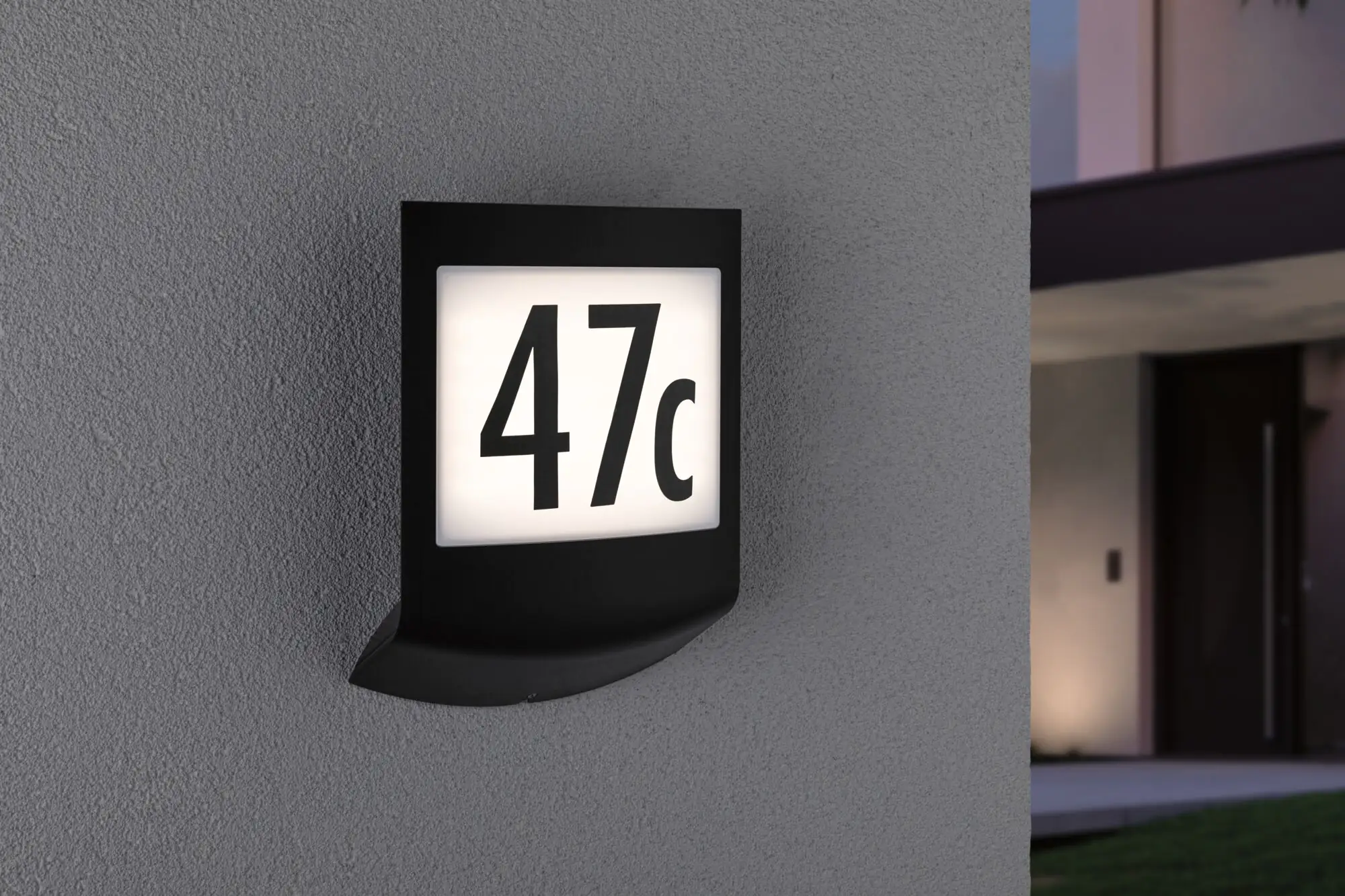 Paulmann LED Hausnummernleuchte Padea anthrazit Zigbee RGBW 19,8 x 7,1 cm