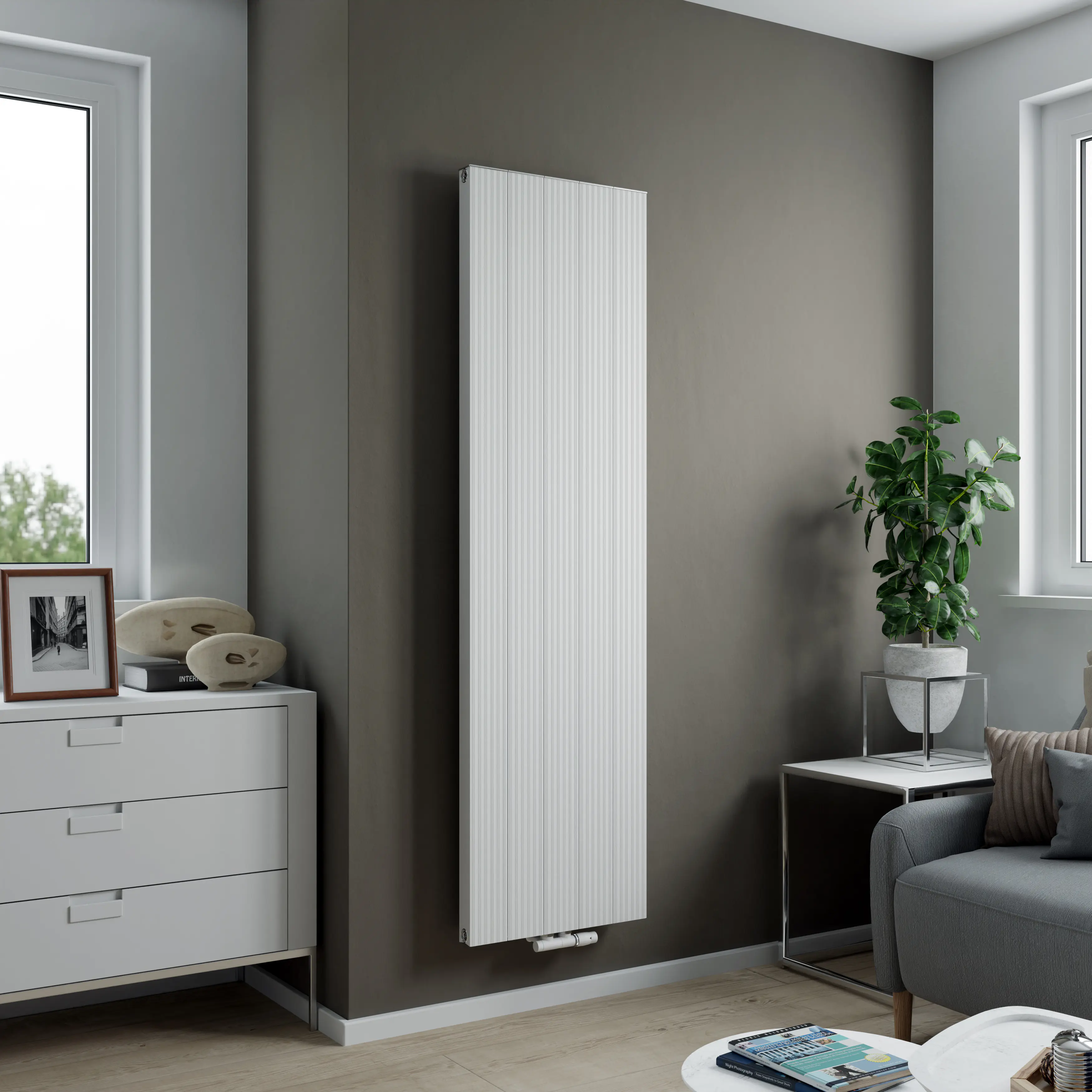 Ximax Design-Heizkörper Valeo 180 x 50 cm 1233 Watt weiß